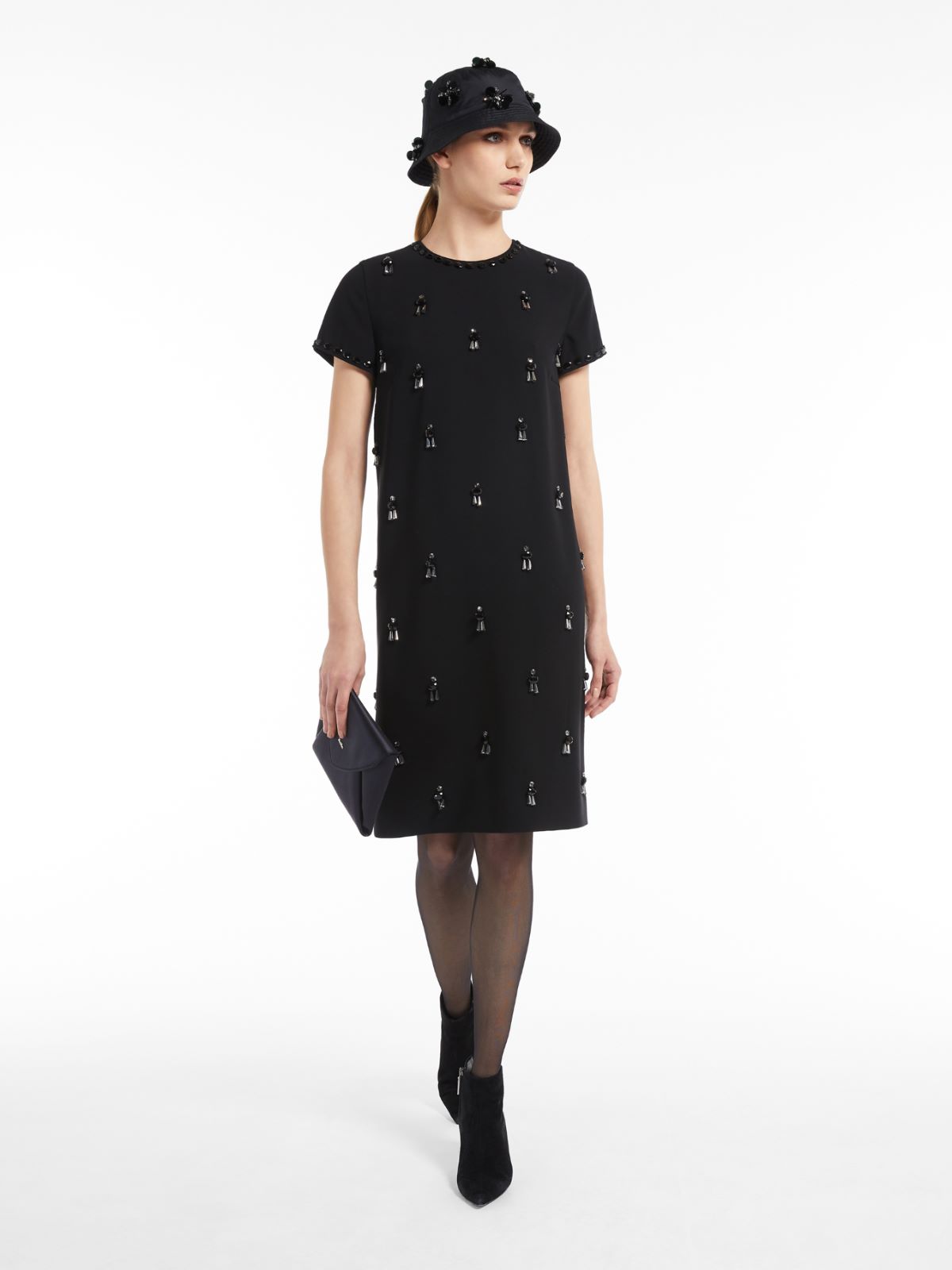 Embroidered tunic dress - BLACK - Max Mara