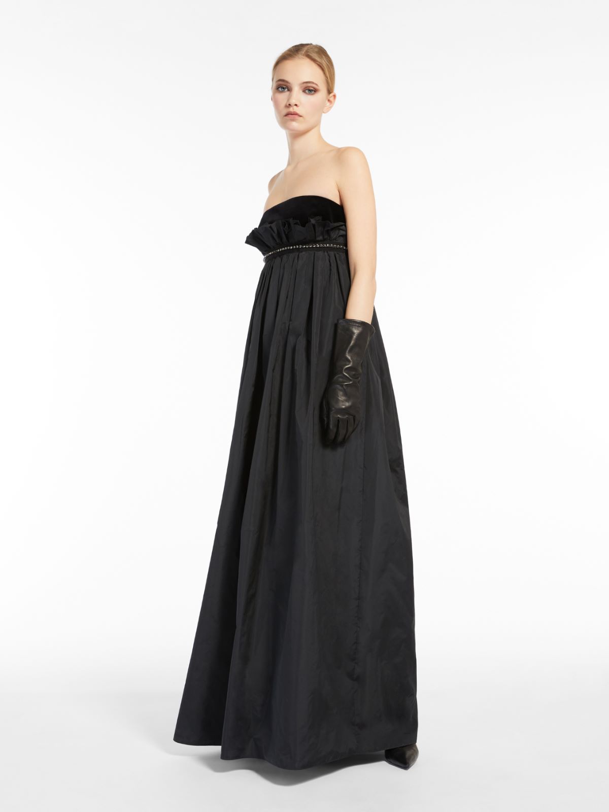 Taffeta and silk dress - BLACK - Max Mara