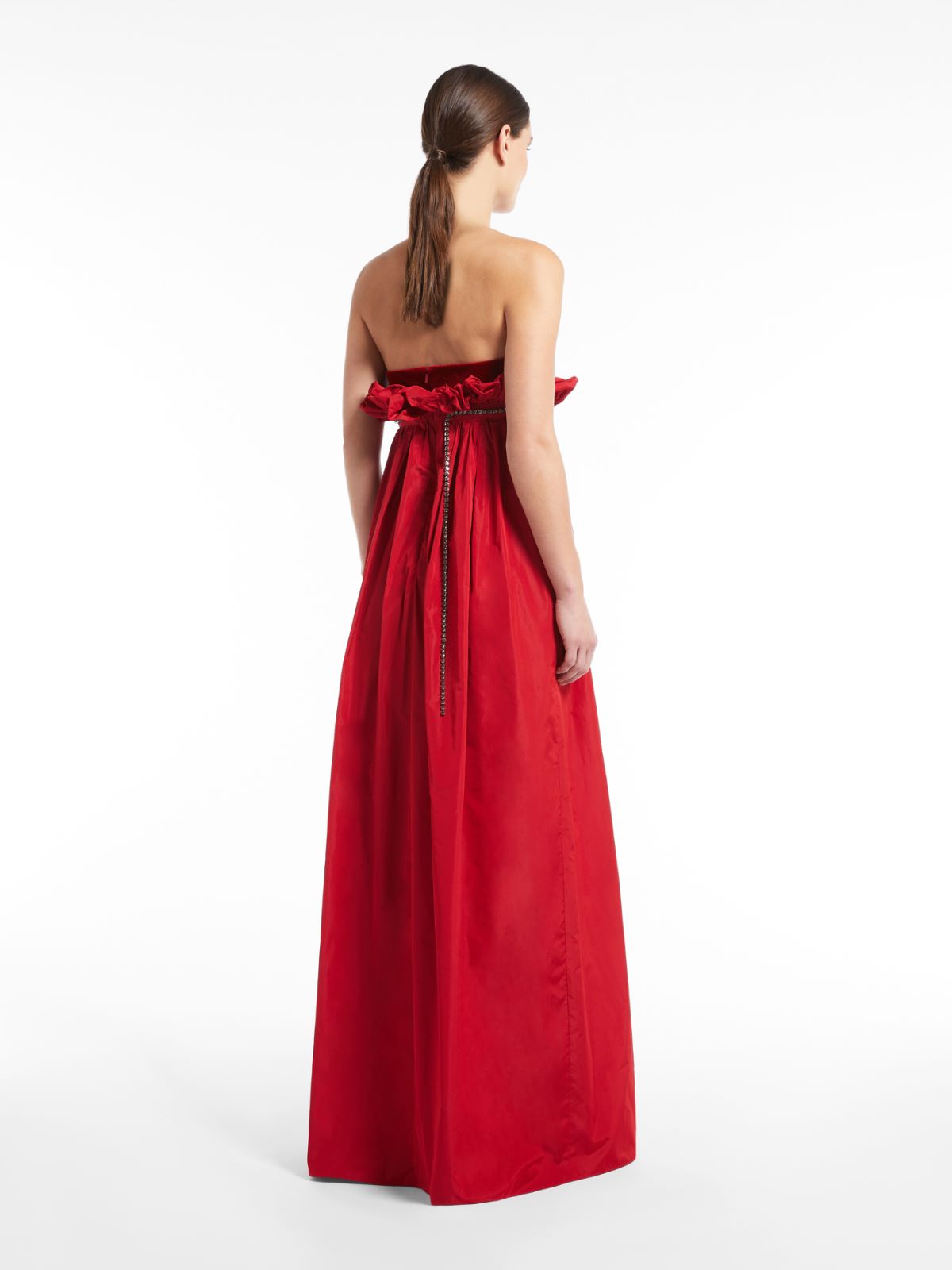 Taffeta and silk dress - RED - Max Mara - 3
