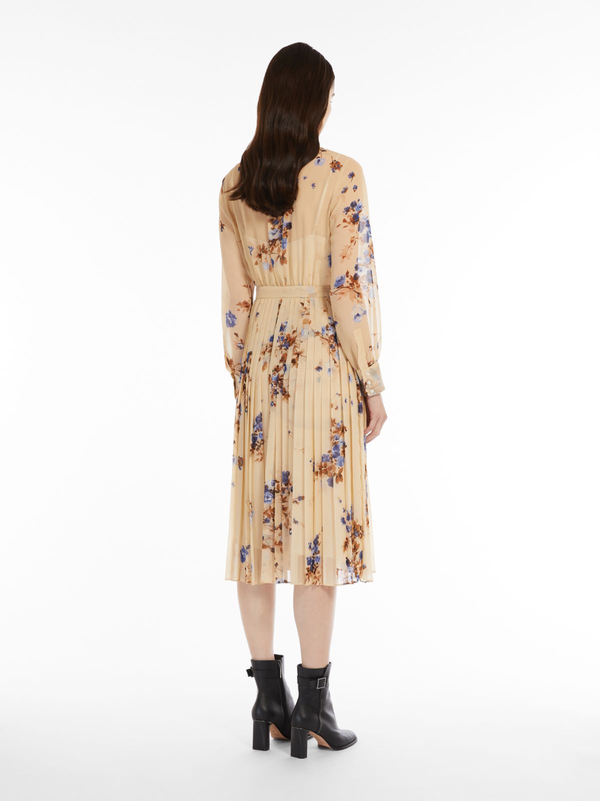 Kleid aus Georgette - ELFENBEINFARBEN - Max Mara - 3