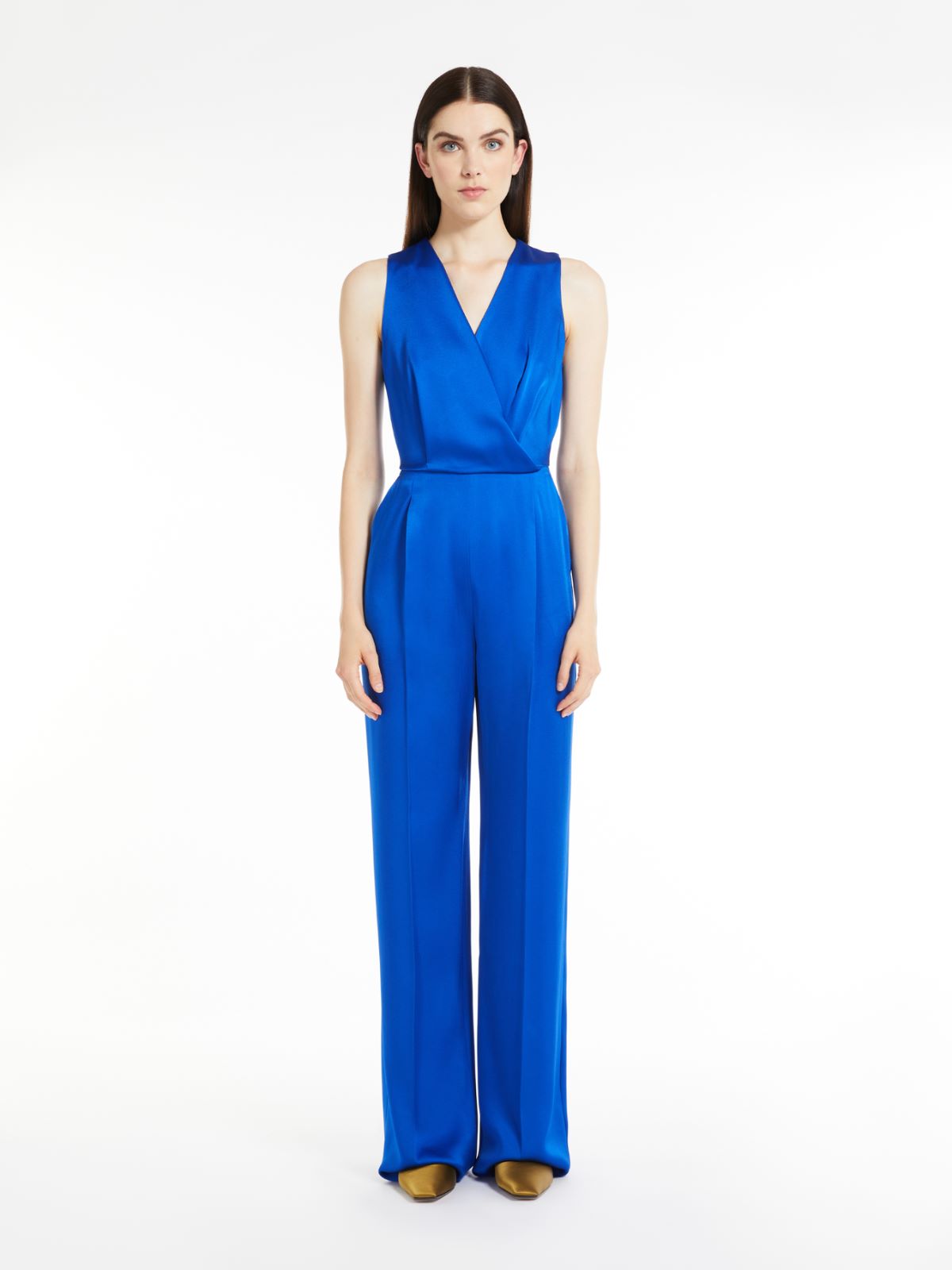 Envers satin jumpsuit - CORNFLOWER BLUE - Max Mara - 2