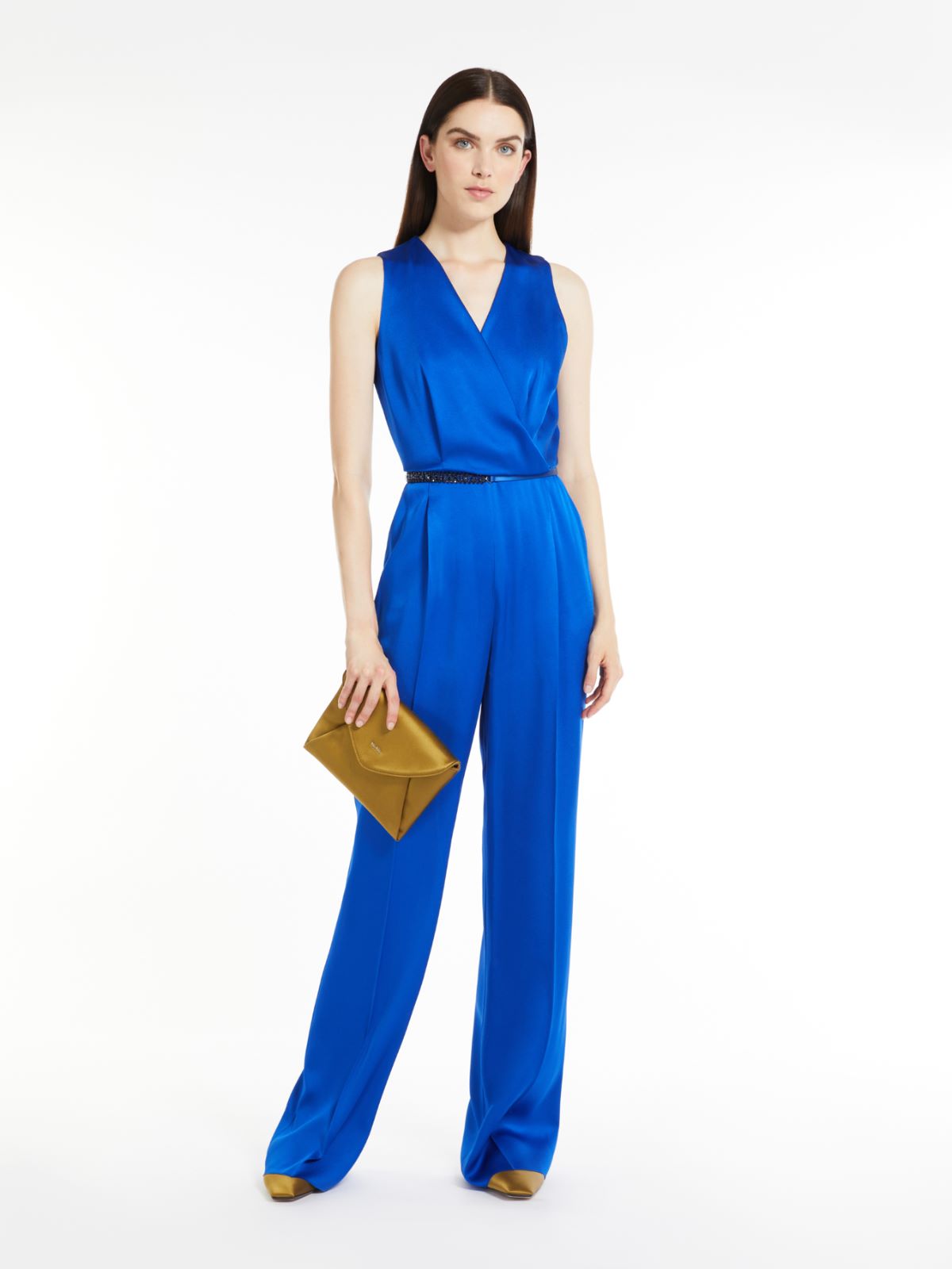 Envers satin jumpsuit - CORNFLOWER BLUE - Max Mara