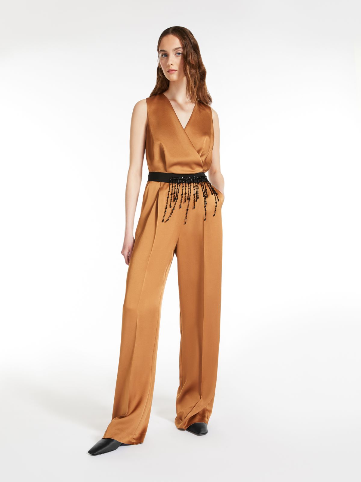 Tuta in envers satin - CARAMELLO - Max Mara