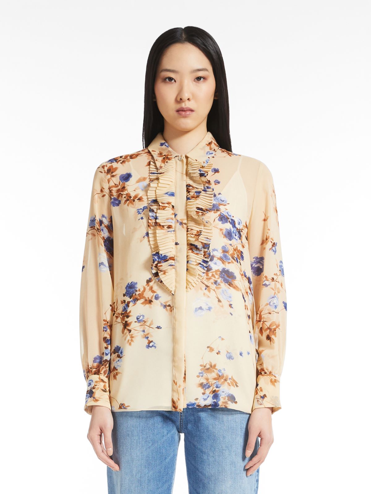 Bluse aus Georgette - ELFENBEINFARBEN - Max Mara - 2
