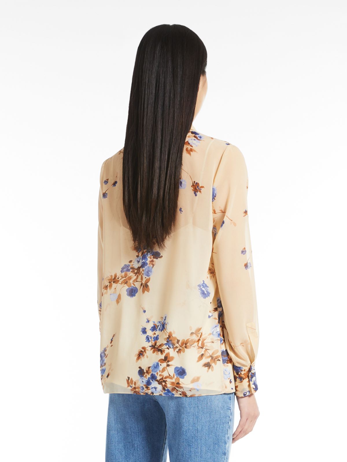 Bluse aus Georgette - ELFENBEINFARBEN - Max Mara - 3