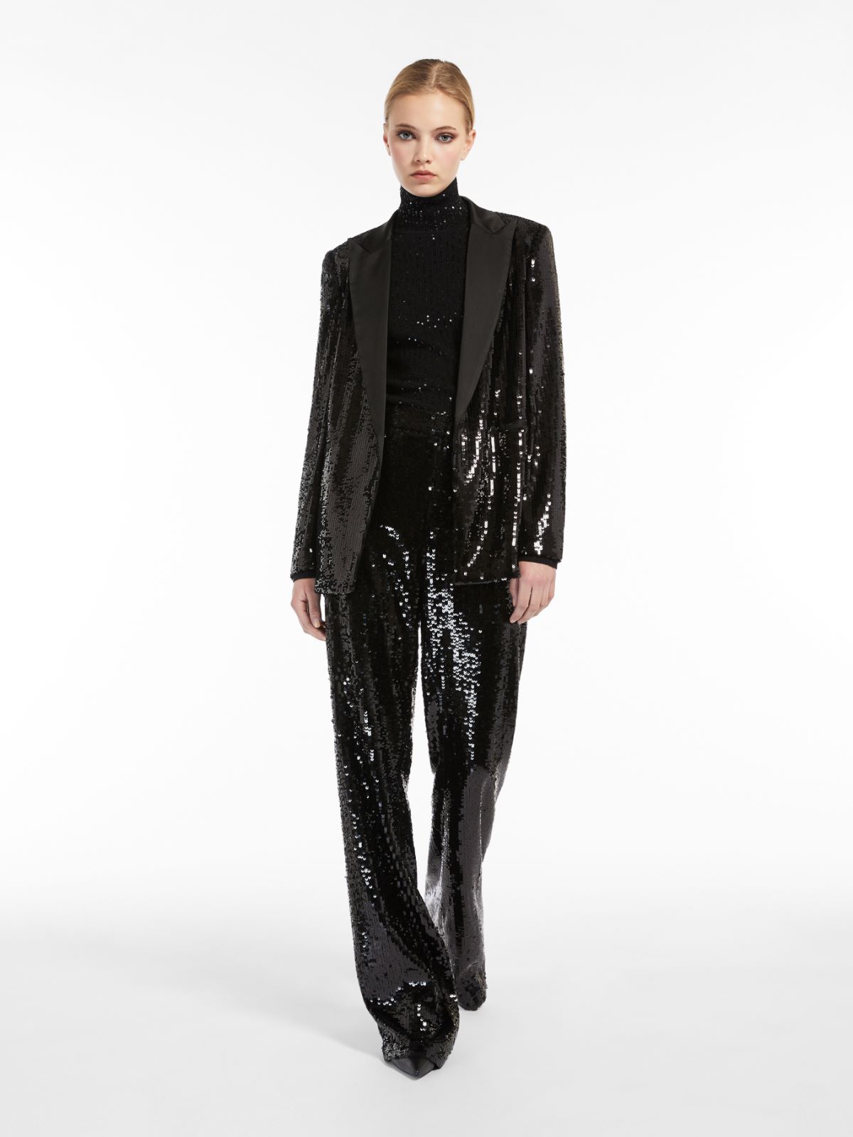 Silk and wool yarn sweater - BLACK - Max Mara