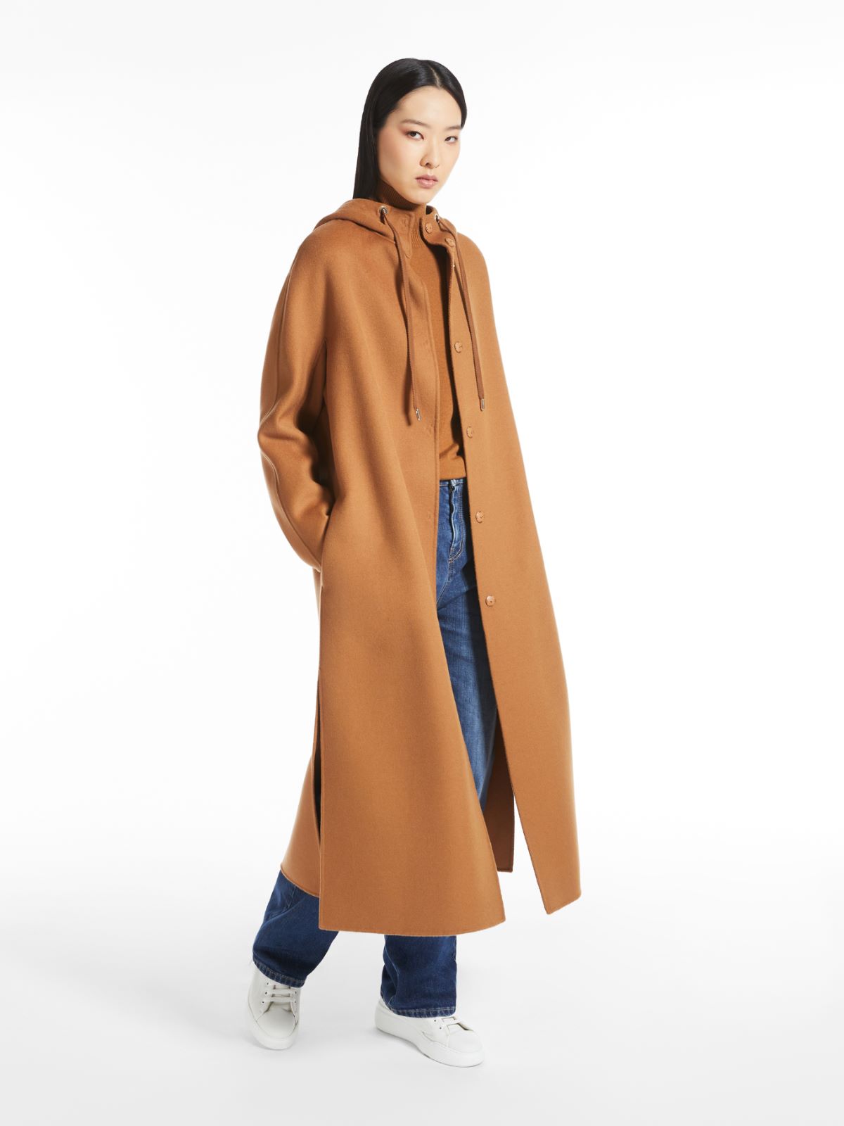 Mock-Neck-Pullover aus Seide und Wolle - KARAMELL - Max Mara