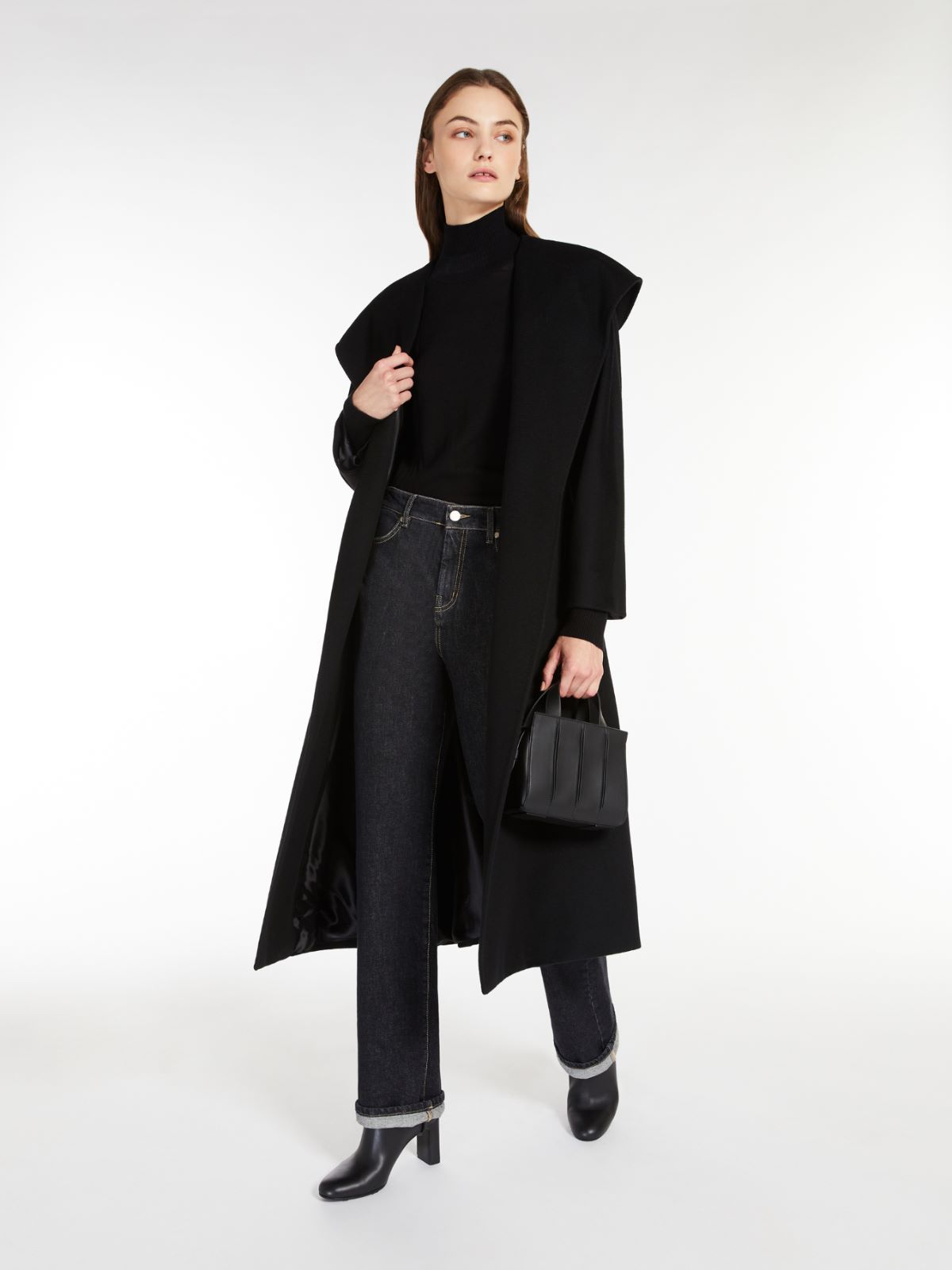 Mock-Neck-Pullover aus Seide und Wolle - SCHWARZ - Max Mara