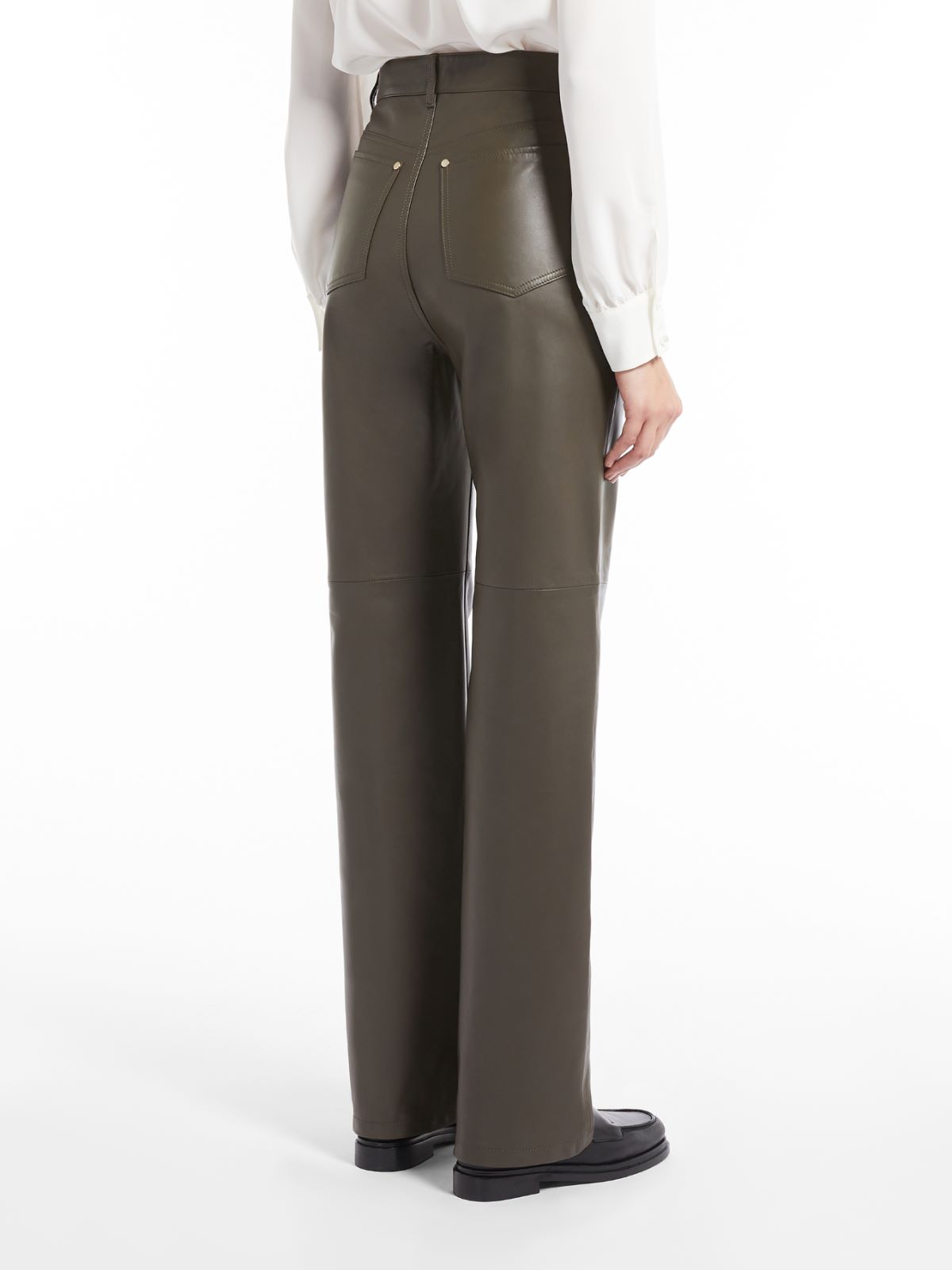 Leather trousers - KAKI - Max Mara - 3