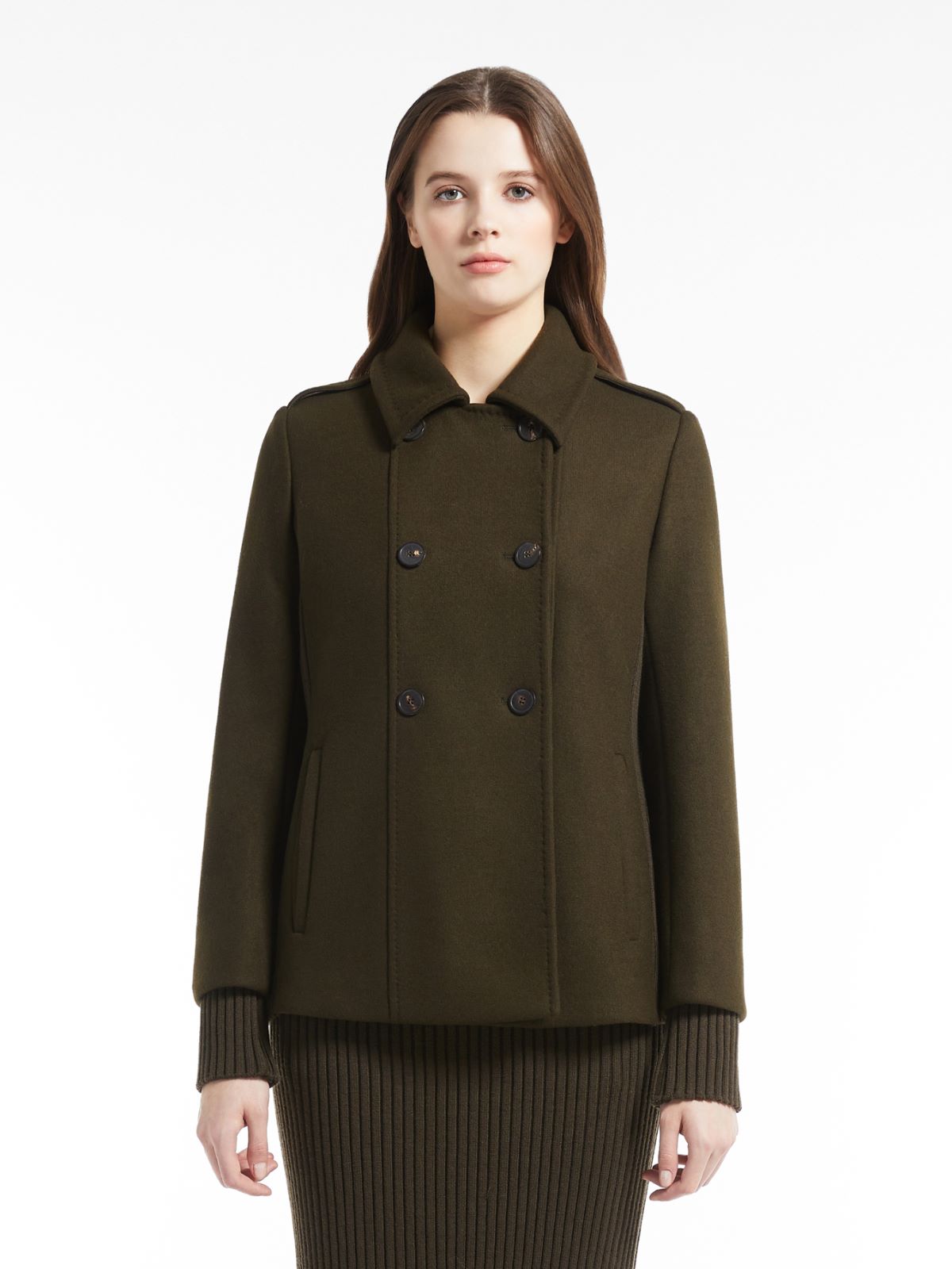 Boiled wool jersey jacket - KAKI - Max Mara - 2