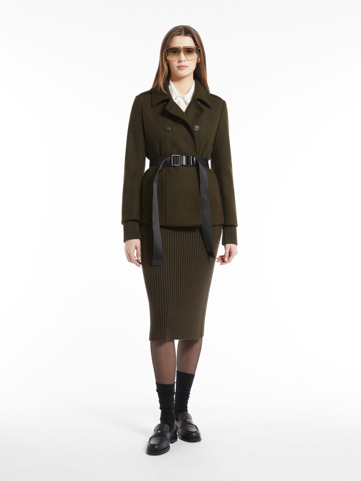 Boiled wool jersey jacket - KAKI - Max Mara