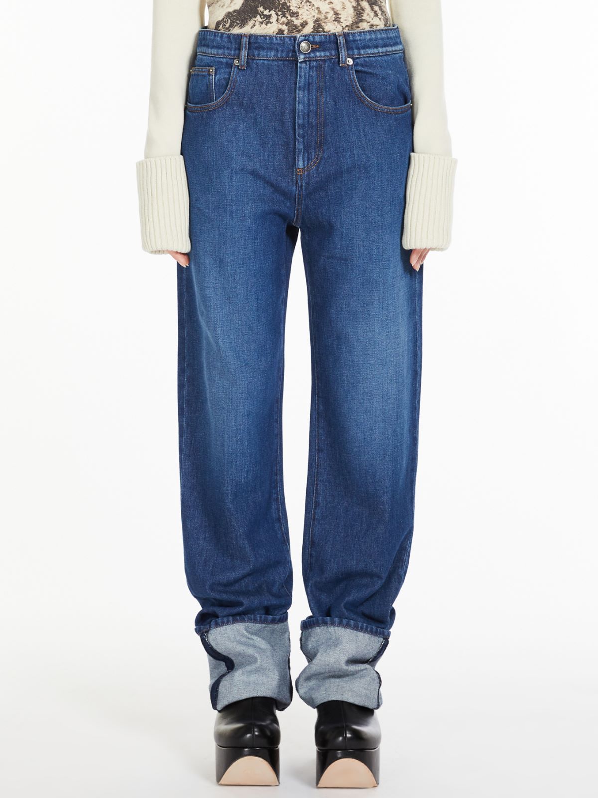 Low-rise extra-long jeans - MIDNIGHTBLUE - Max Mara - 2