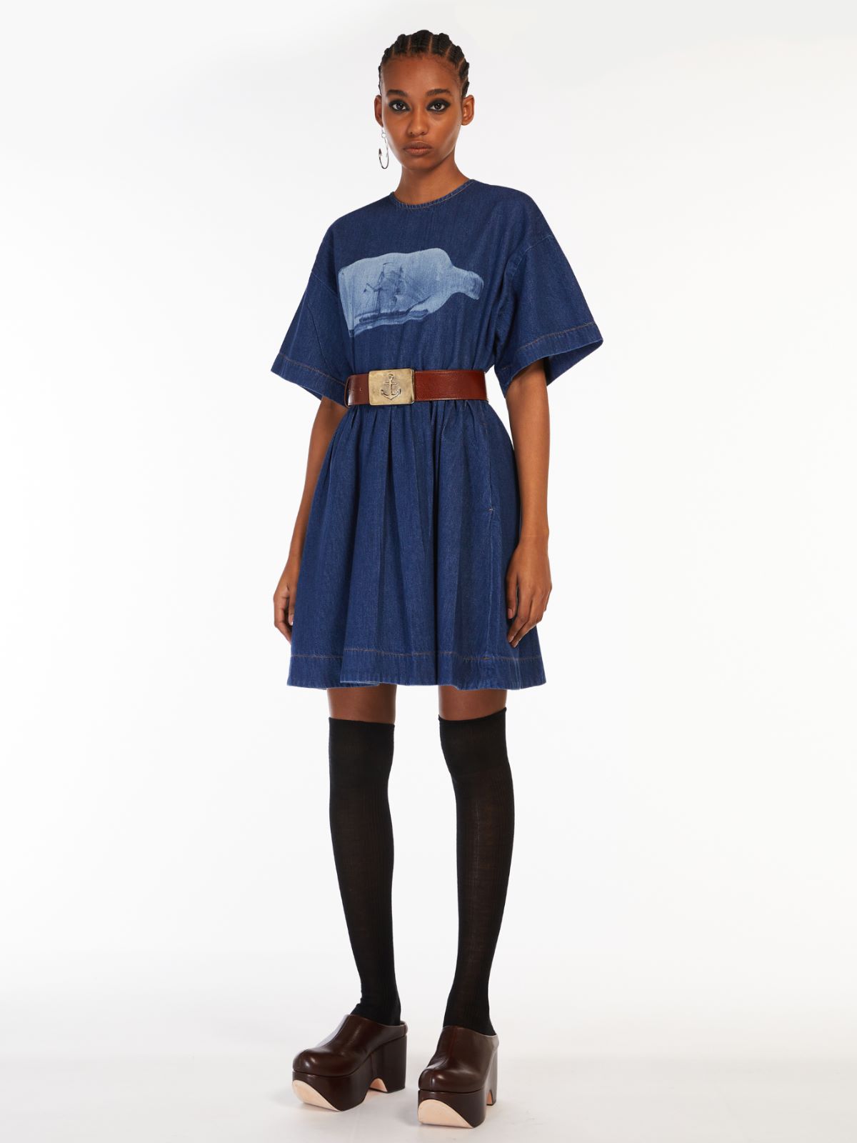 Short denim dress - MIDNIGHTBLUE - Max Mara