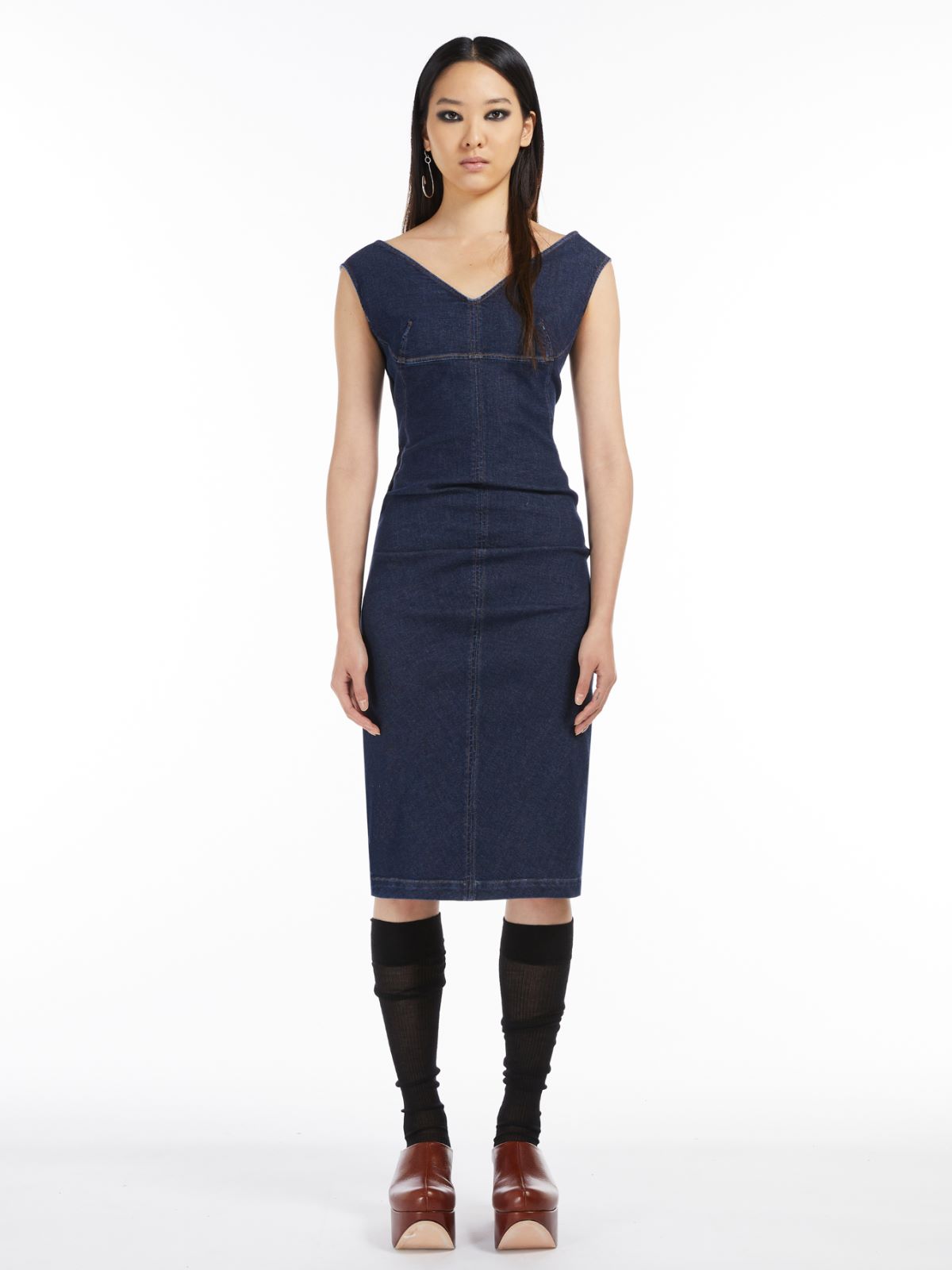 Sleeveless denim dress - MIDNIGHTBLUE - Max Mara - 2