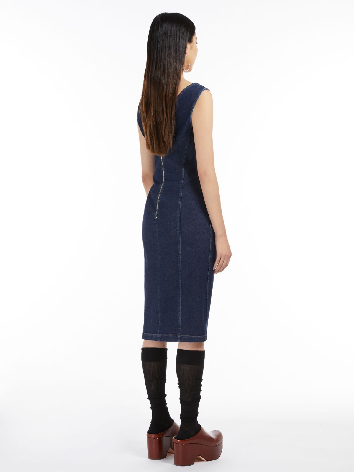Sleeveless denim dress - MIDNIGHTBLUE - Max Mara - 3