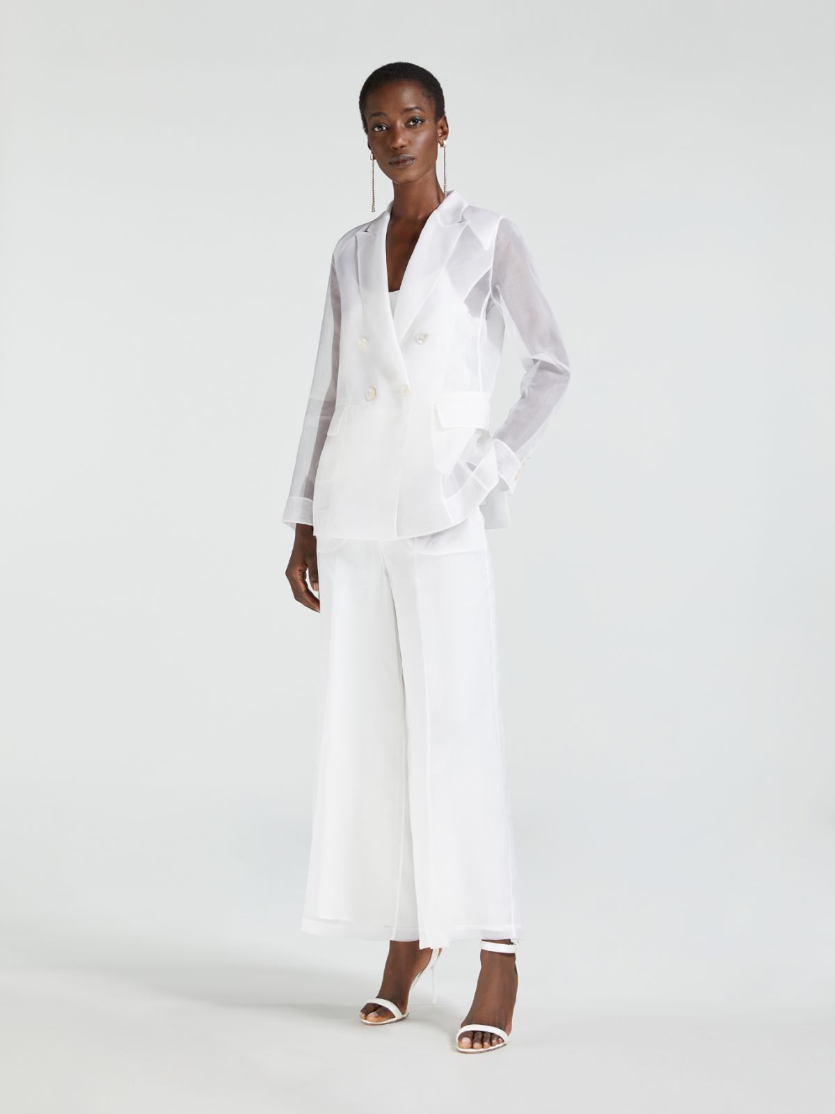Shiny satin top - WHITE - Max Mara