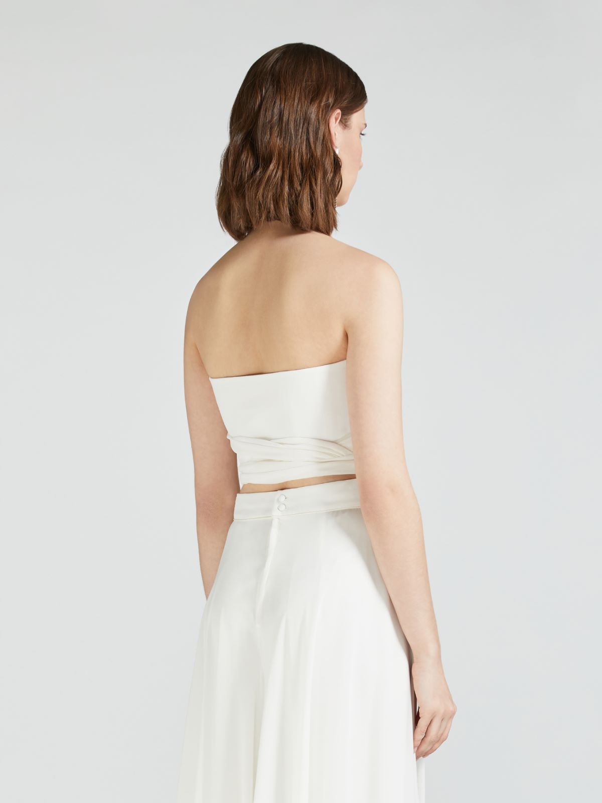 Silk georgette top - OPTICAL WHITE - Max Mara - 3