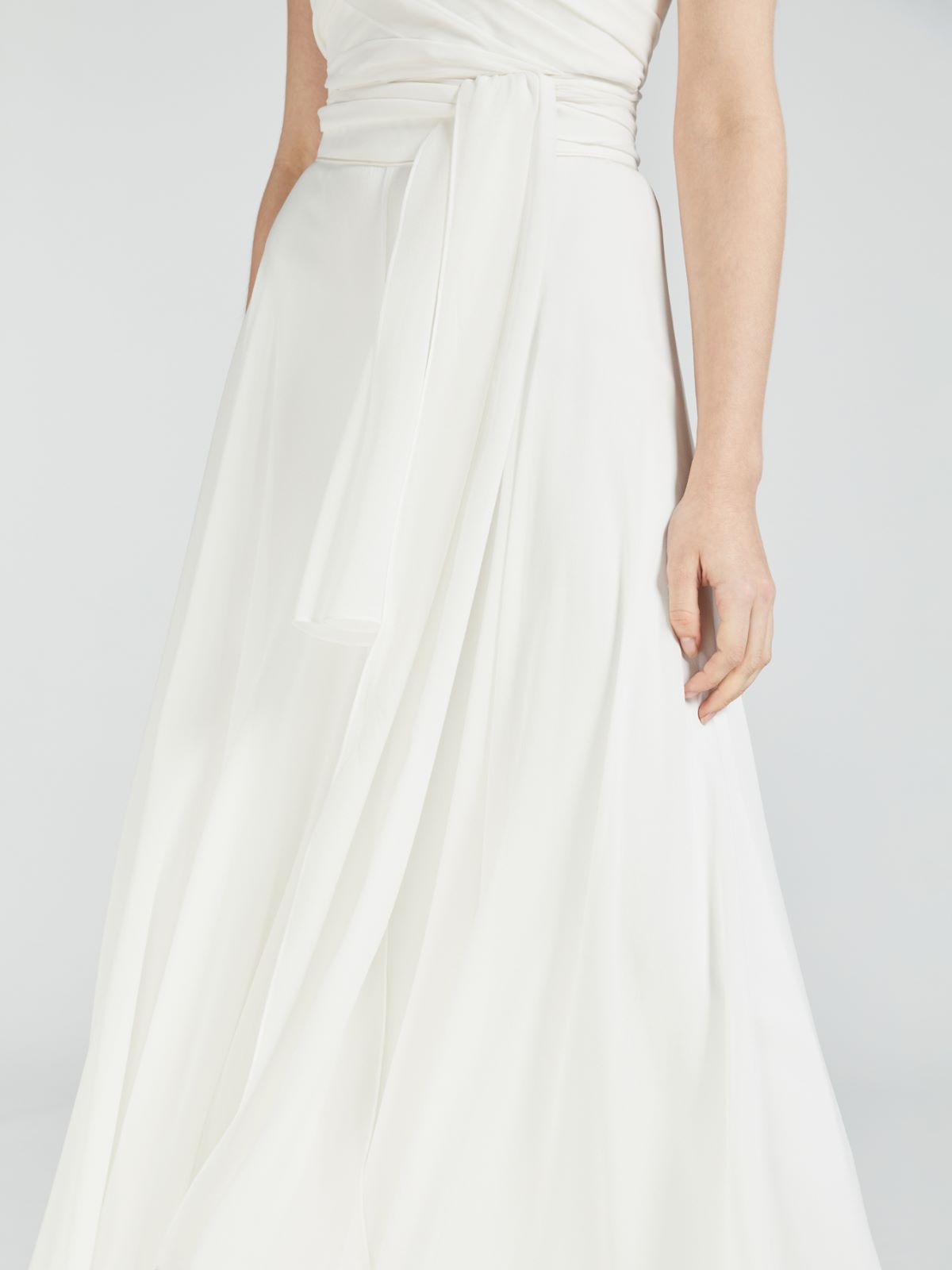 Silk georgette top - OPTICAL WHITE - Max Mara - 4