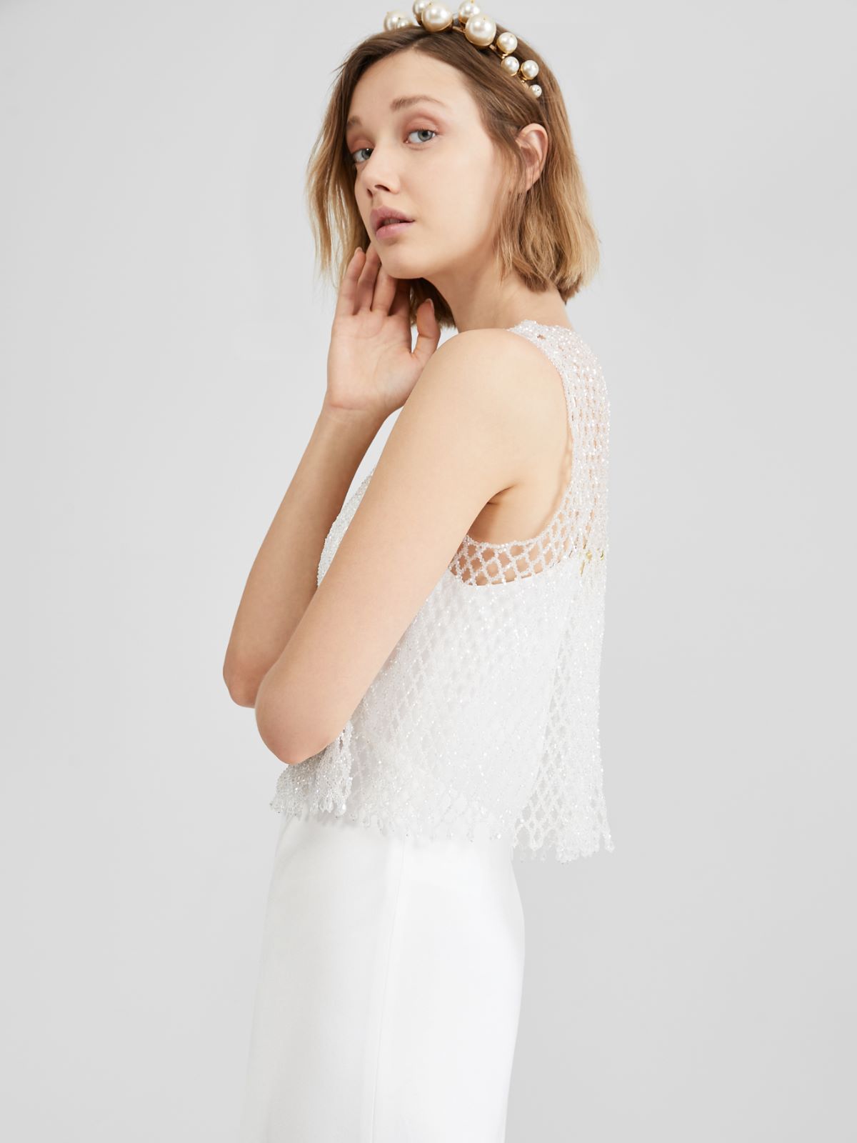 Embroidered top - PASTEL GREEN - Max Mara - 4