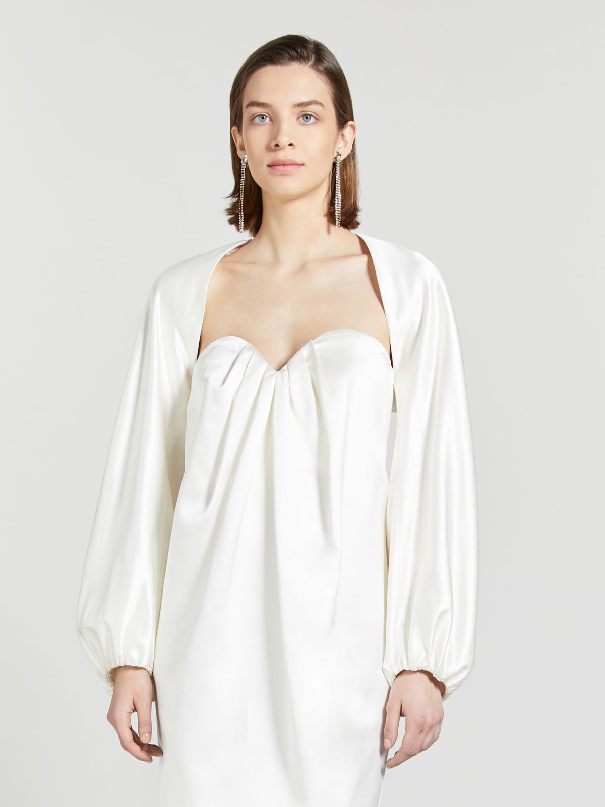 Silk and viscose shrug - WHITE - Max Mara - 2