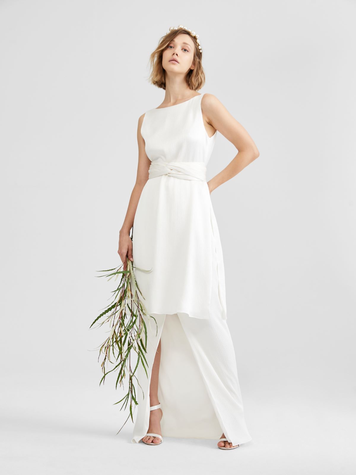 Silk crepon skirt suit - WHITE - Max Mara