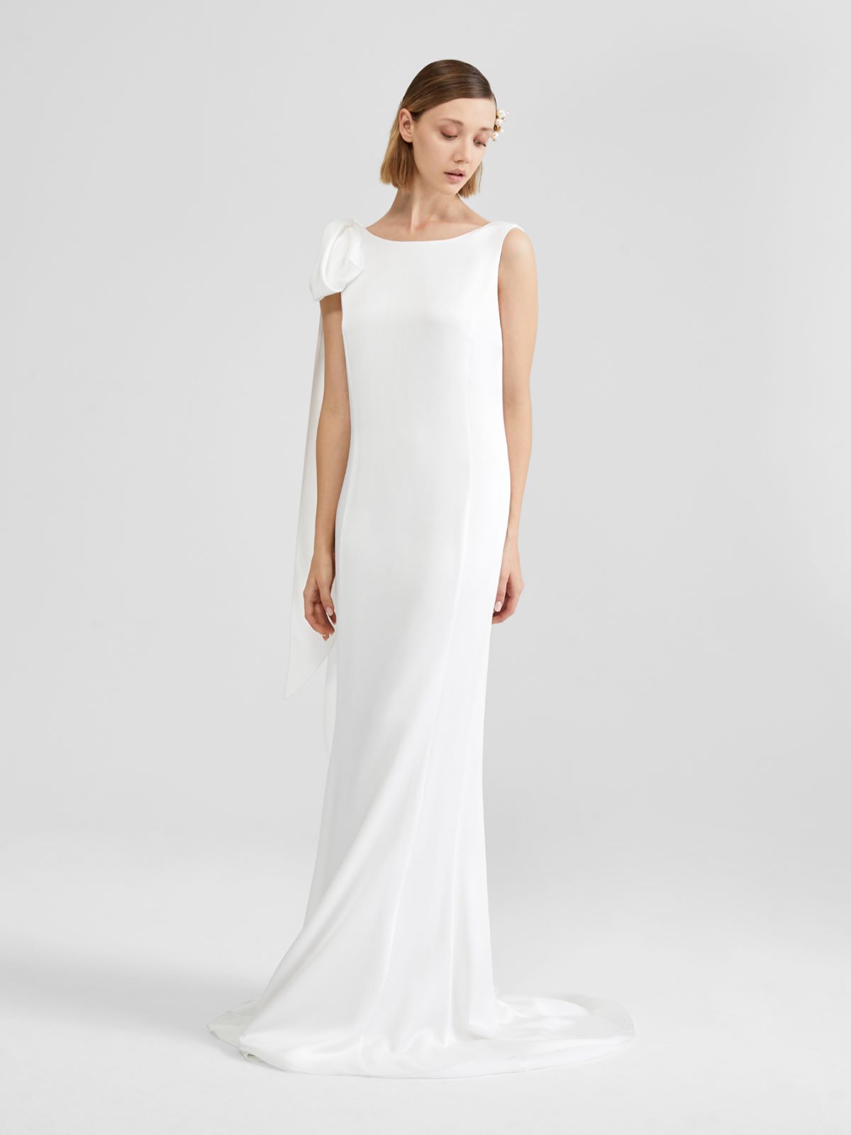 Envers satin dress - WHITE - Max Mara - 2