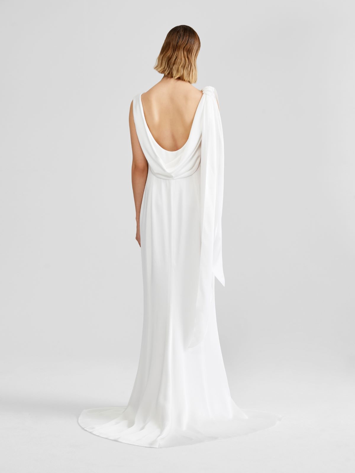 Envers satin dress - WHITE - Max Mara - 3
