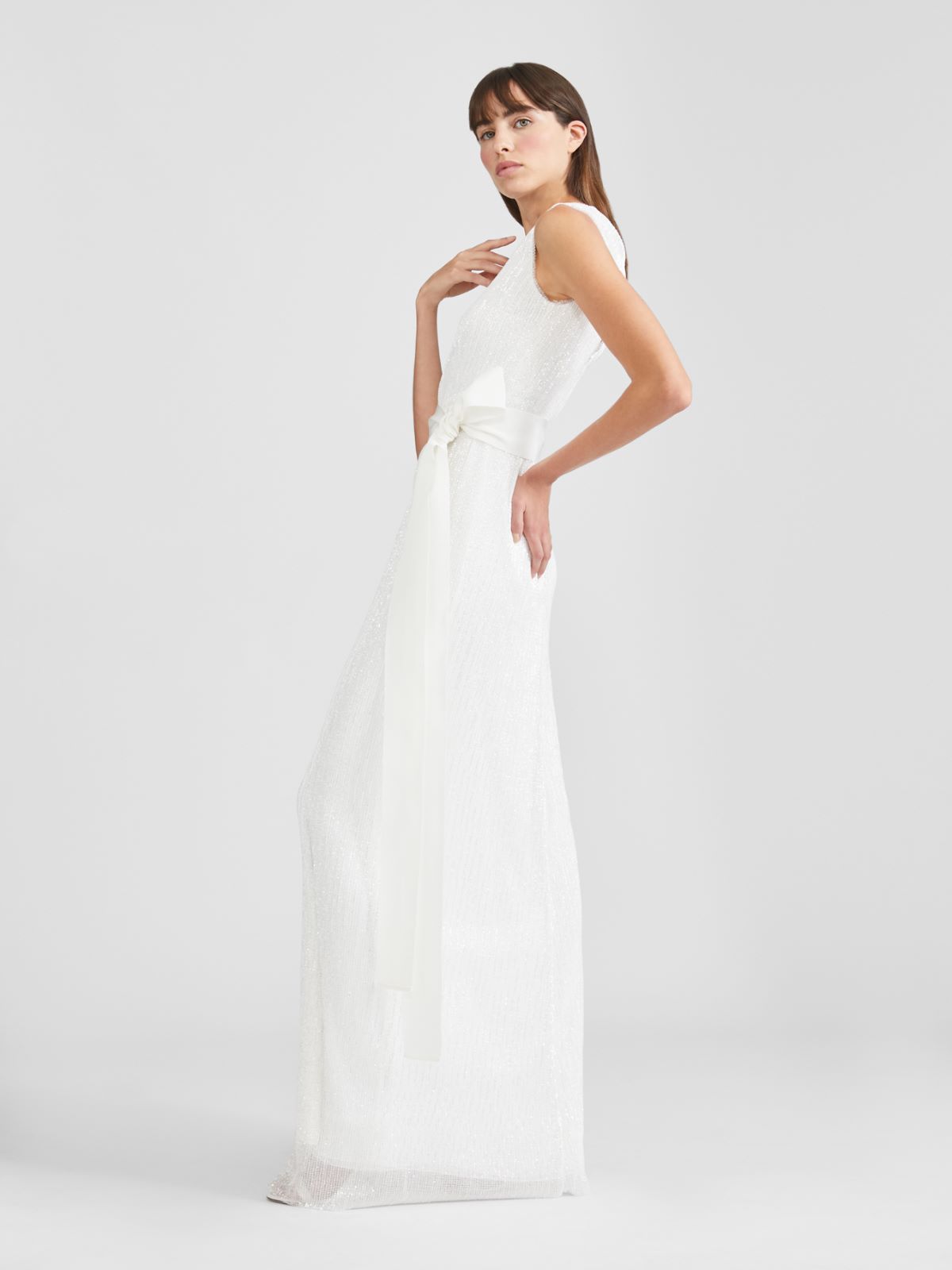 Pleated tulle dress - WHITE - Max Mara - 4