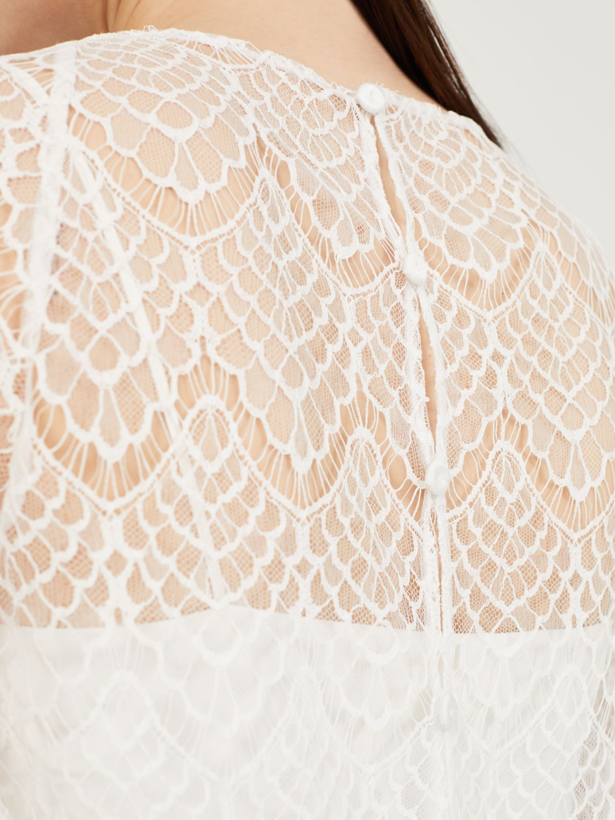 Top in rebrodé lace - WHITE - Max Mara - 5