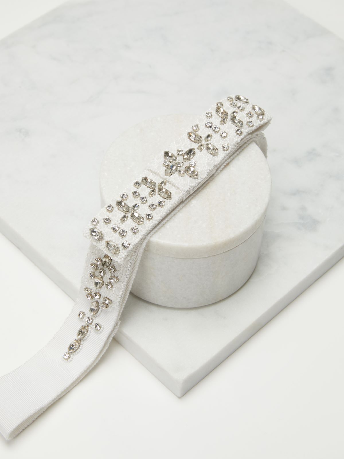 Embroidered belt - WHITE - Max Mara - 2