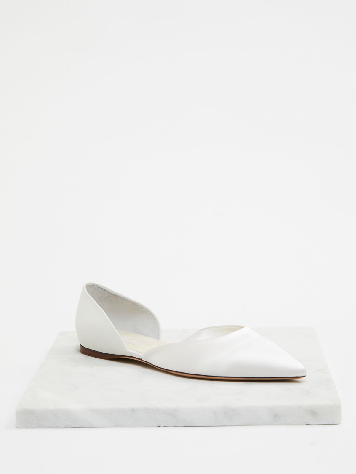 Satin and leather ballerinas - IVORY - Max Mara - 2