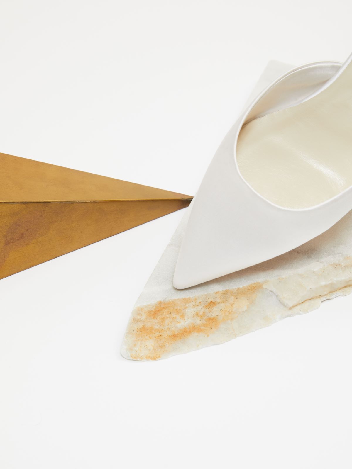Satin and leather ballerinas - IVORY - Max Mara - 5