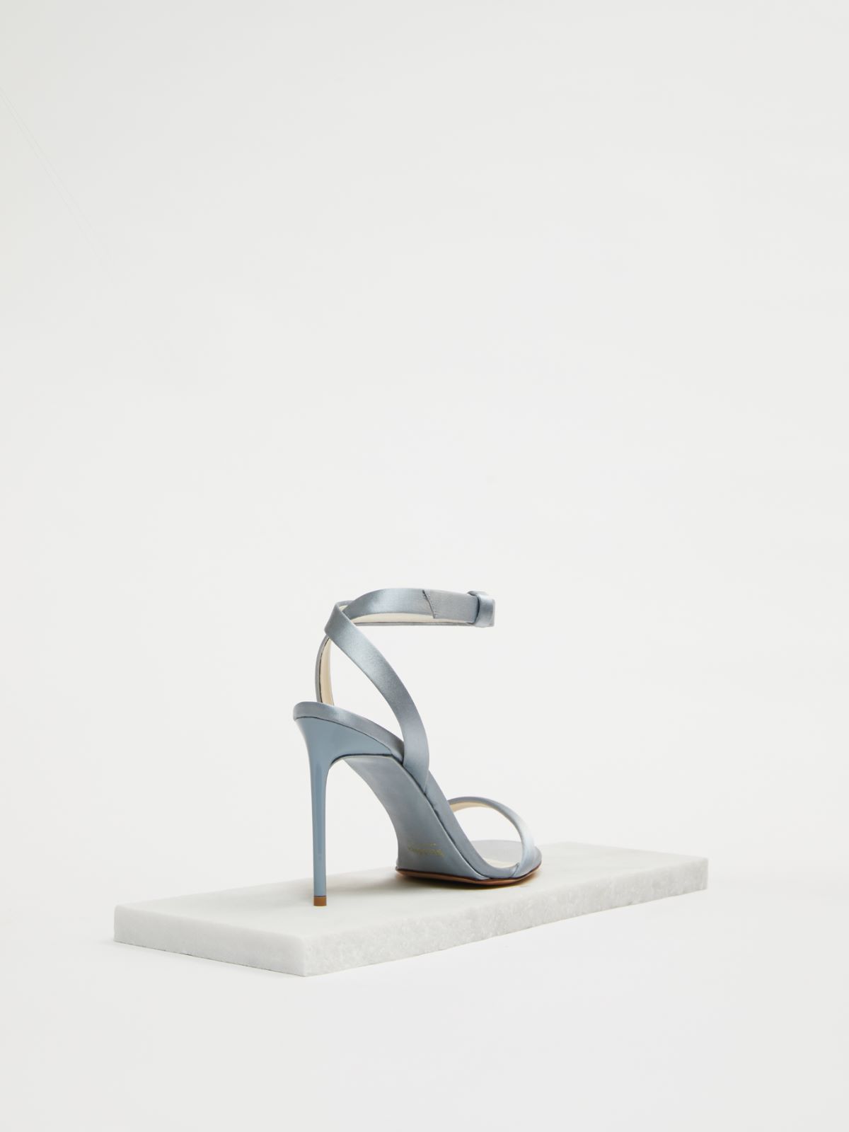 Silk satin sandals - LIGHT BLUE - Max Mara - 3