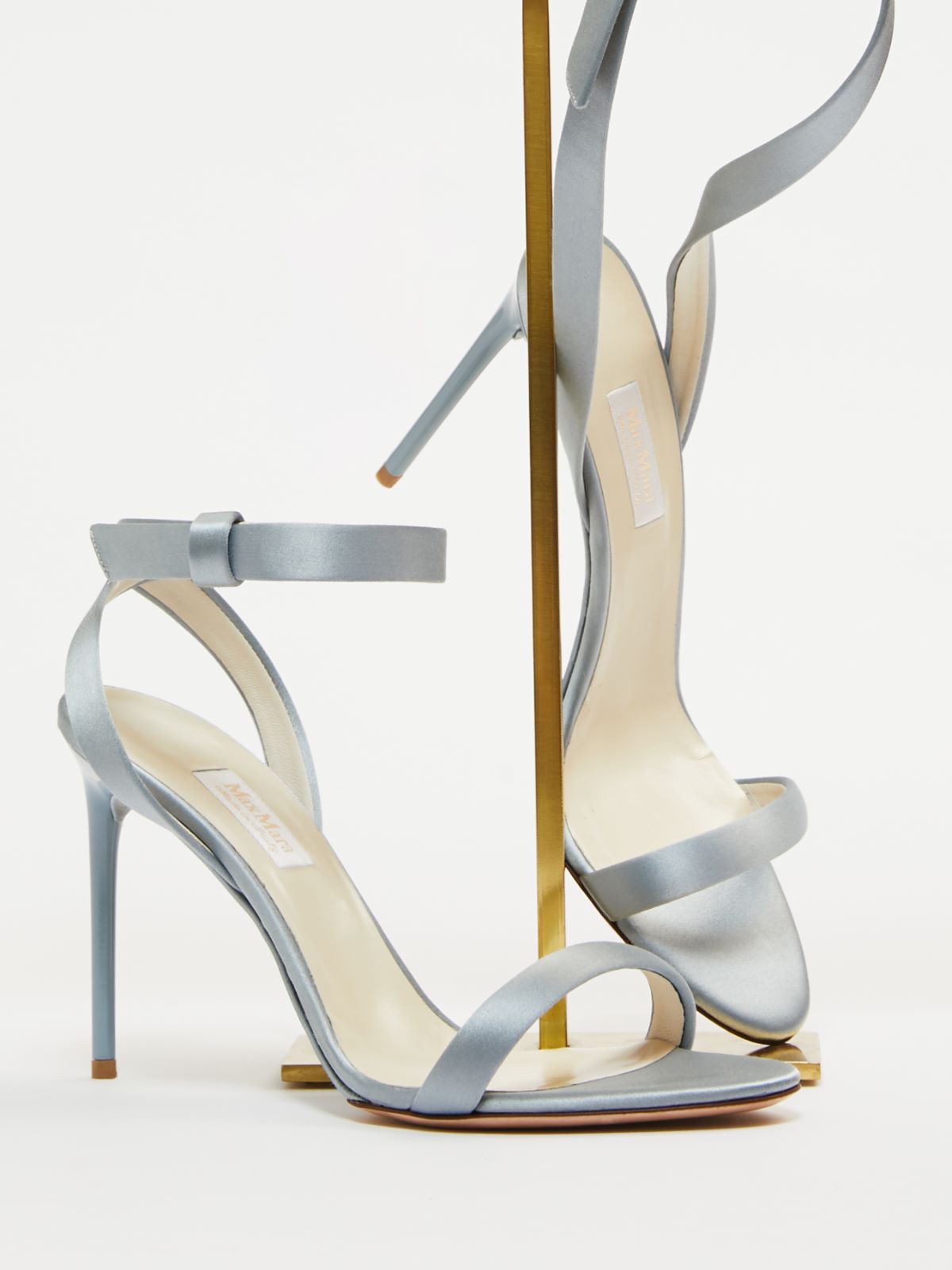 Silk satin sandals - LIGHT BLUE - Max Mara - 4
