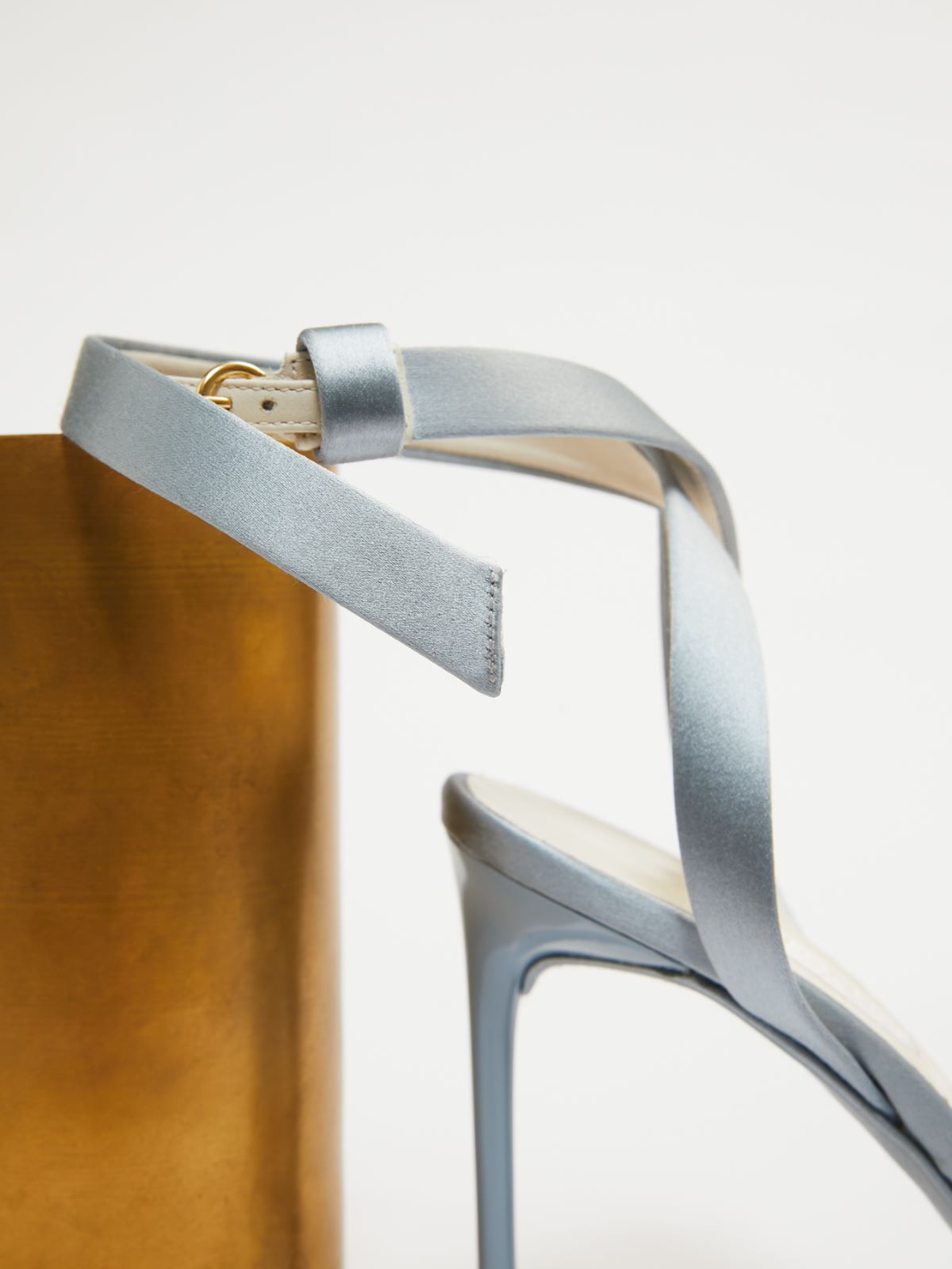 Silk satin sandals - LIGHT BLUE - Max Mara - 5
