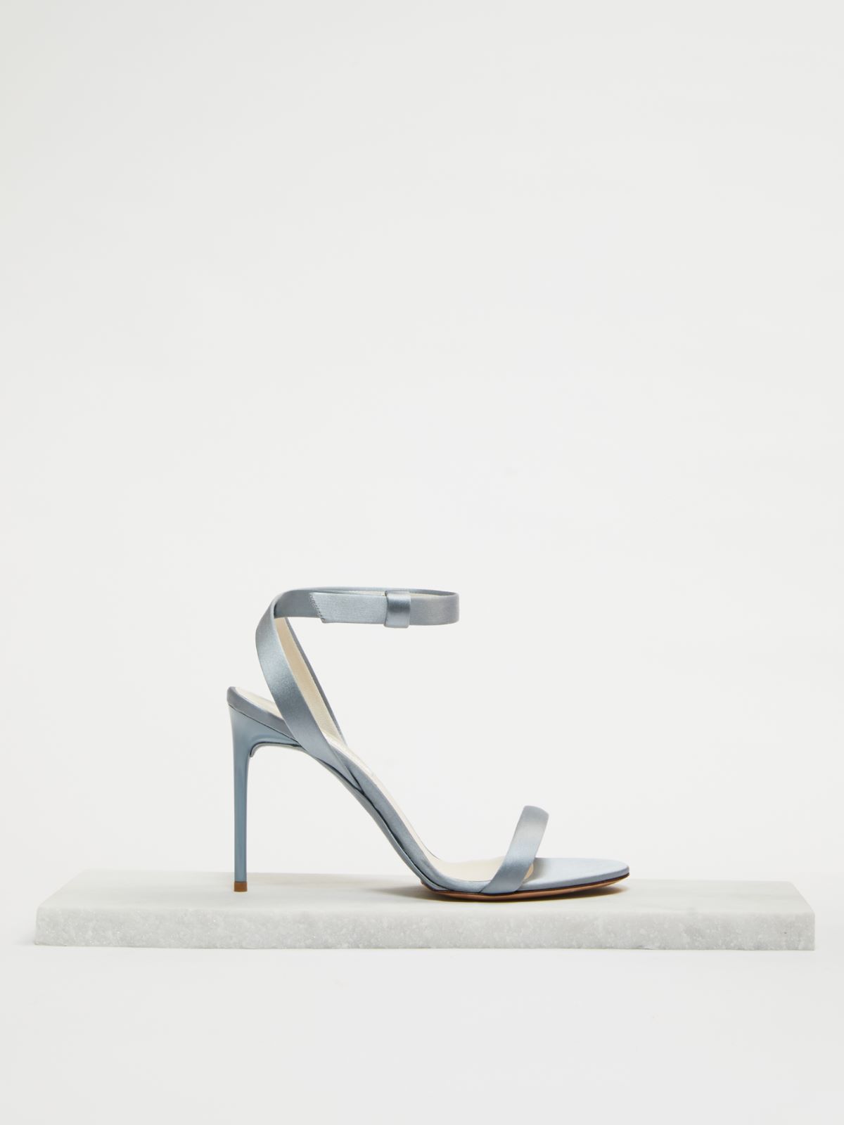 Silk satin sandals - LIGHT BLUE - Max Mara
