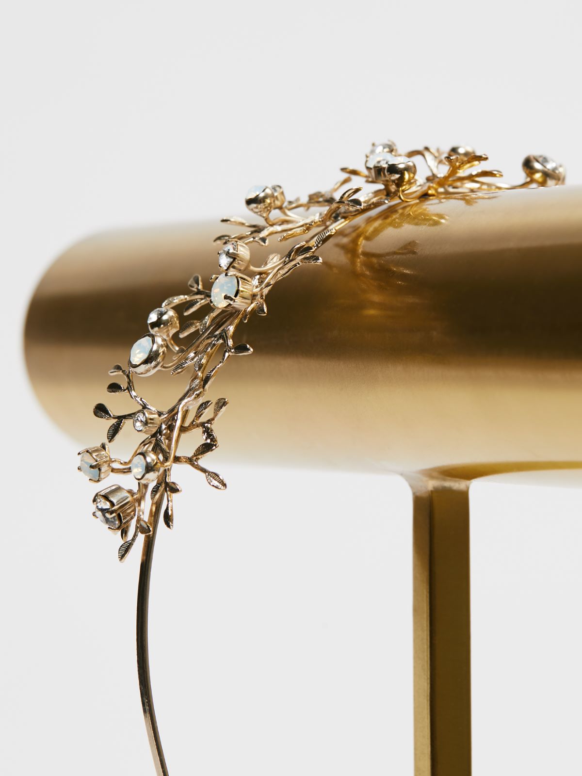 Jewelled headband with crystals - PLATINUM - Max Mara - 3