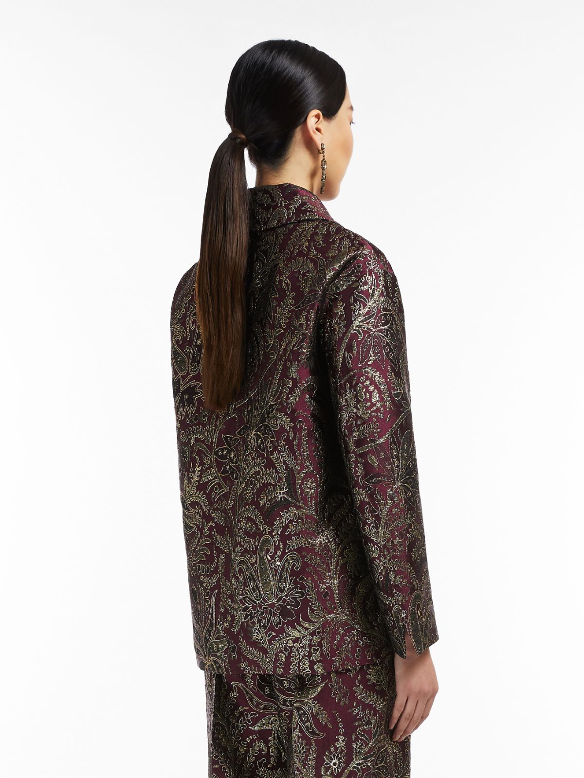 Jacquard jacket - RED BROWN - Max Mara - 3