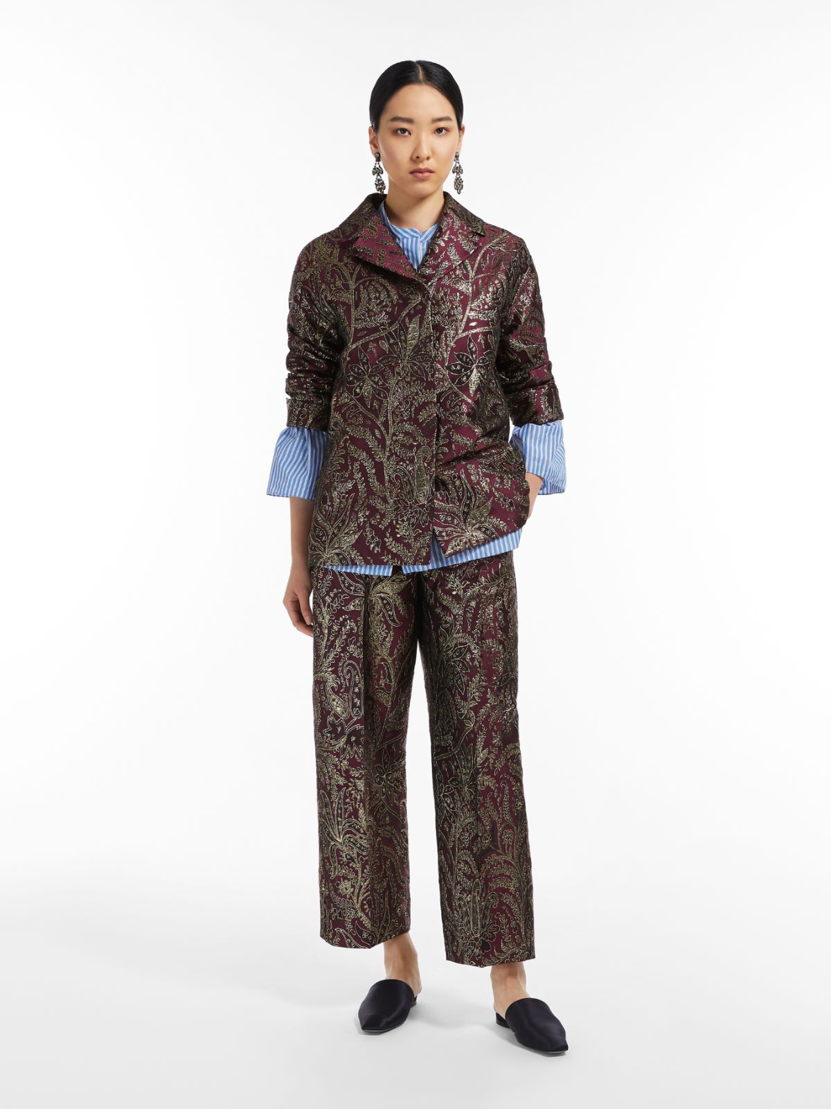 Jacquard jacket - RED BROWN - Max Mara