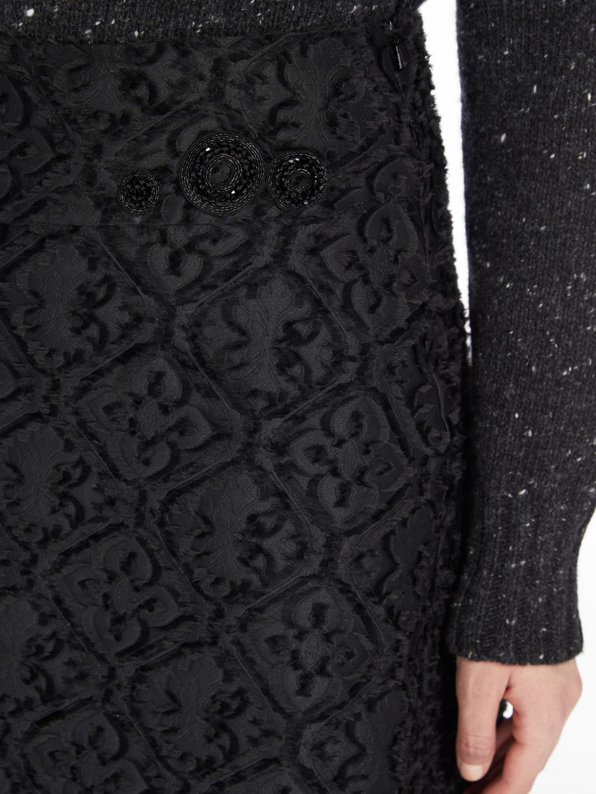Fil coupé skirt - BLACK - Max Mara - 4