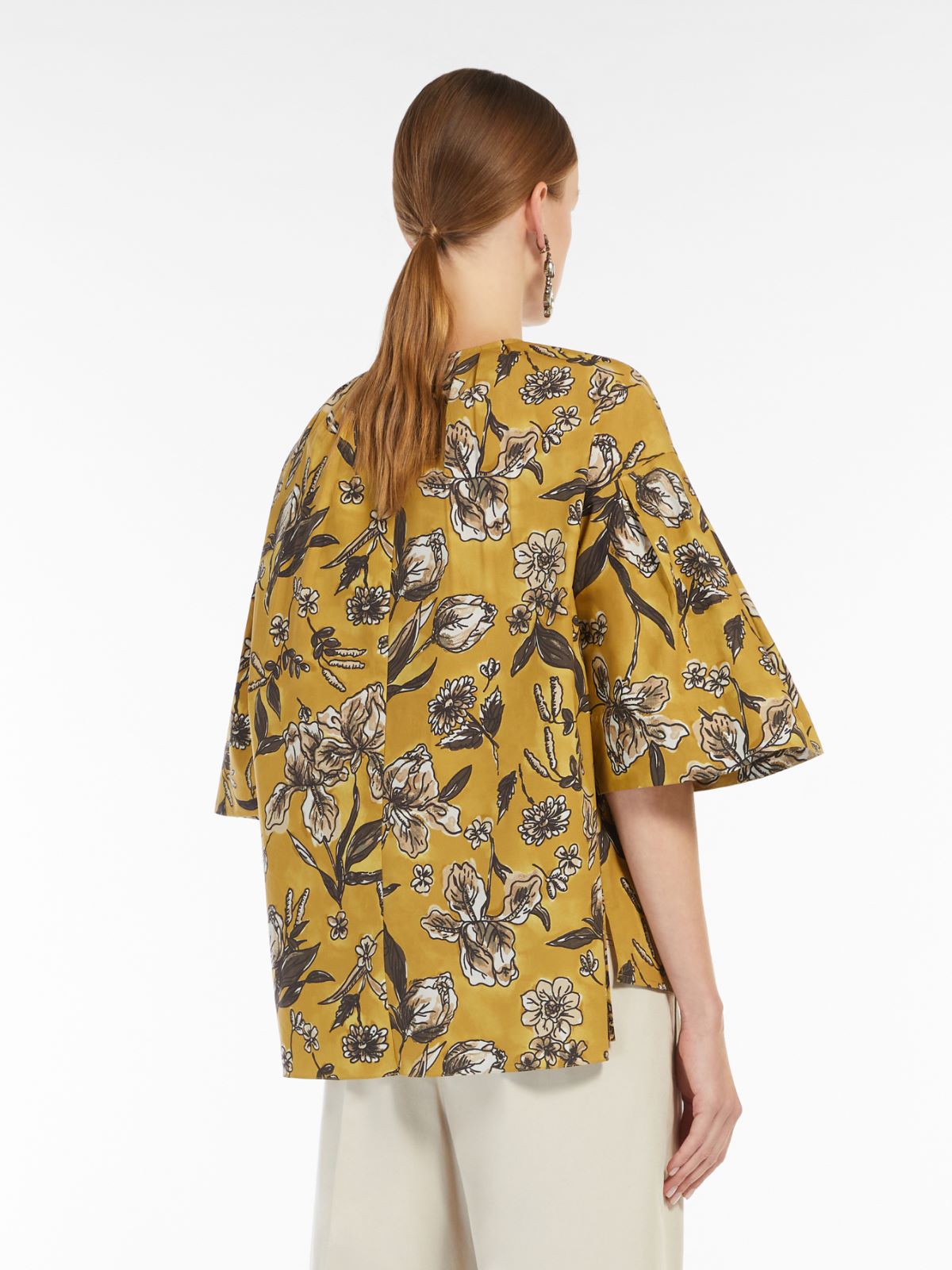 Cotton poplin top - YELLOW - Max Mara - 3