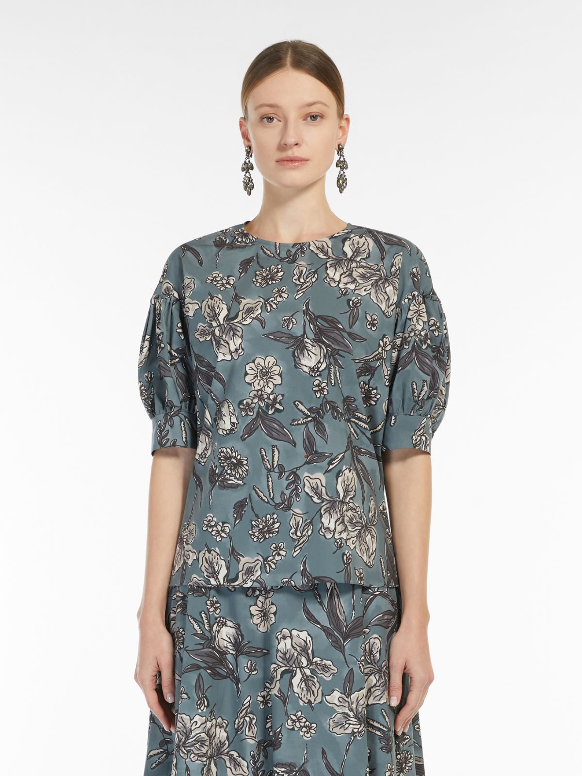 Cotton poplin top - MEDIUM GREY - Max Mara - 2