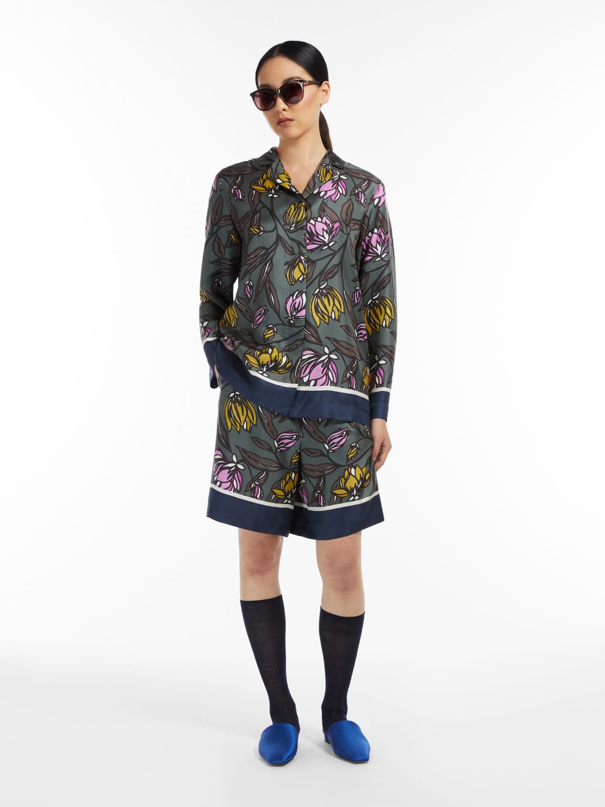 Printed silk shirt - KAKI - Max Mara
