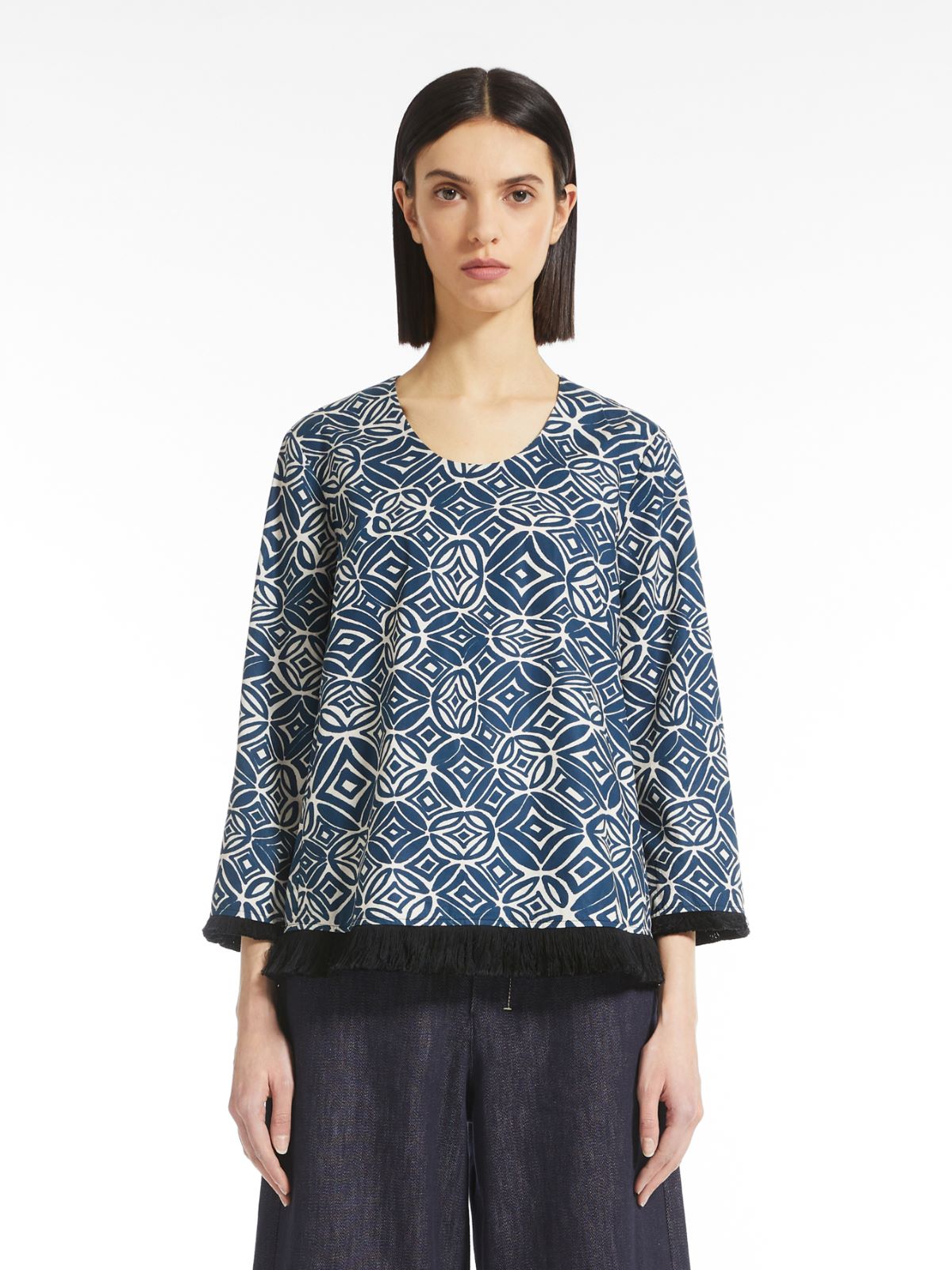 Cotton poplin top - ULTRAMARINE - Max Mara - 2