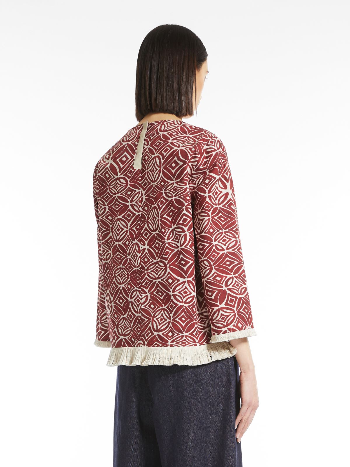 Cotton poplin top - RED - Max Mara - 3