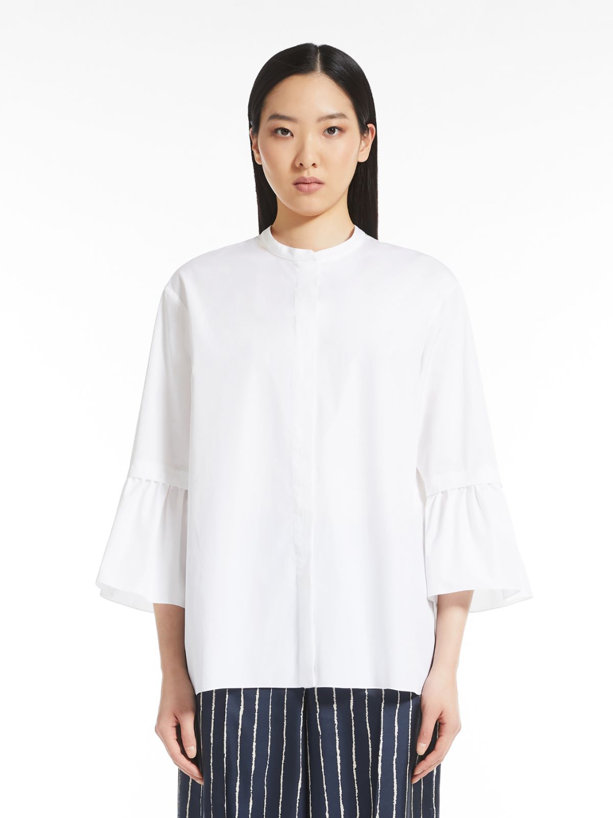 Cotton poplin shirt - WHITE - Max Mara - 2