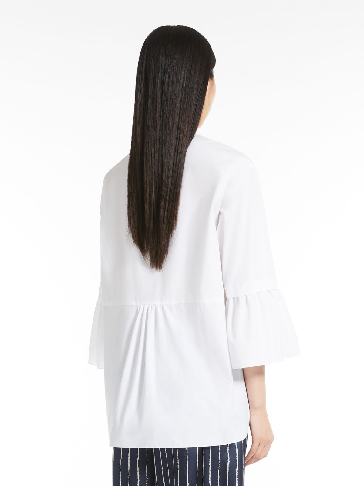 Cotton poplin shirt - WHITE - Max Mara - 3