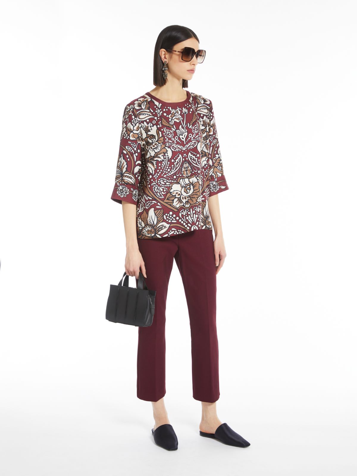 Printed silk top - RED PURPLE - Max Mara