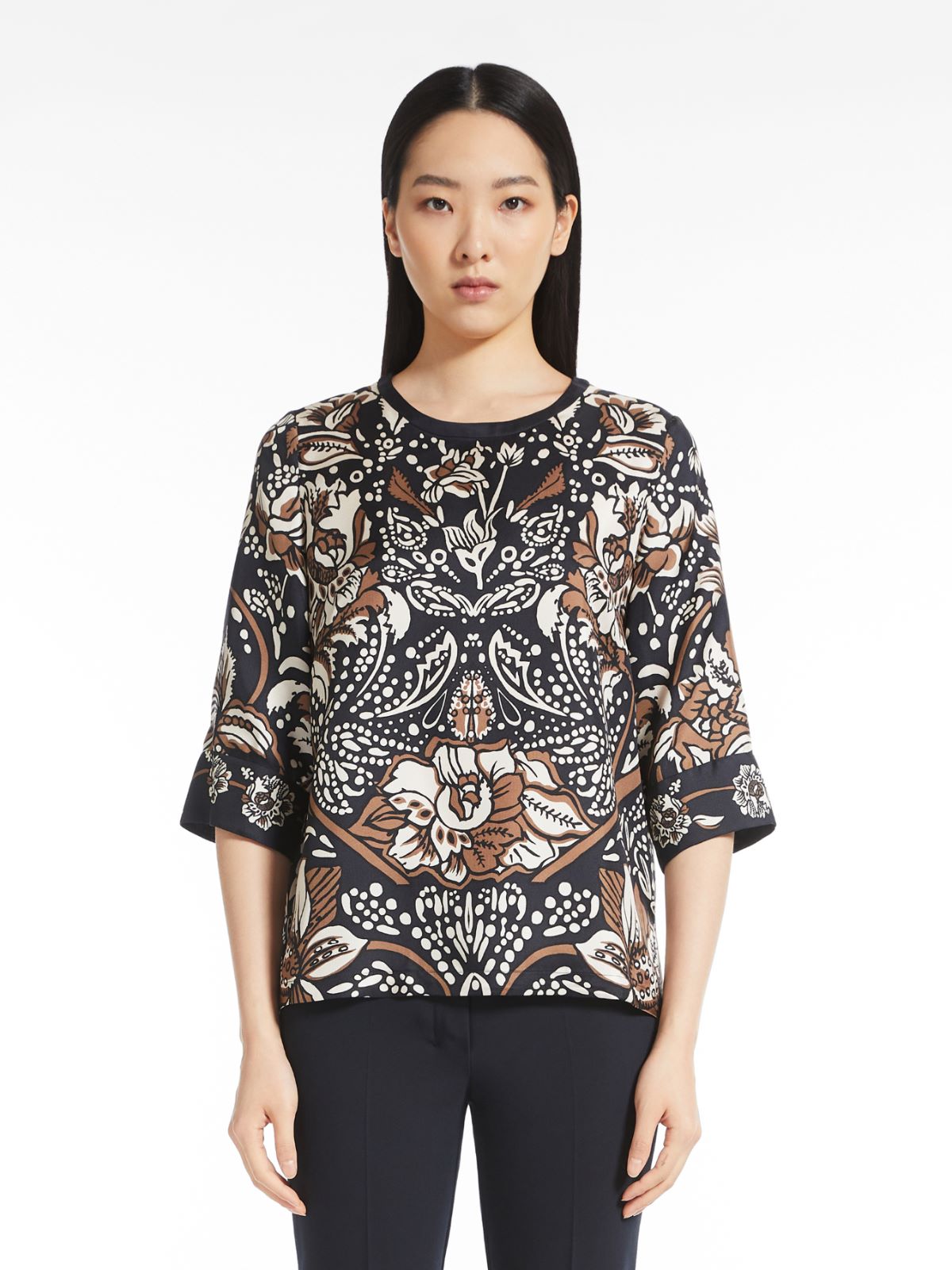 Printed silk top - ULTRAMARINE - Max Mara - 2
