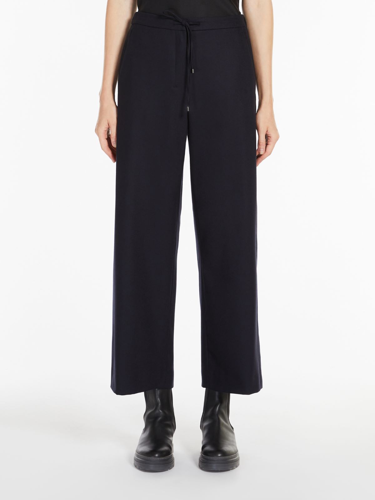 Wool flannel trousers - MIDNIGHTBLUE - Max Mara - 2